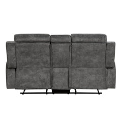 Muncie - Double Reclining Loveseat With Center Console - Brownish Gray