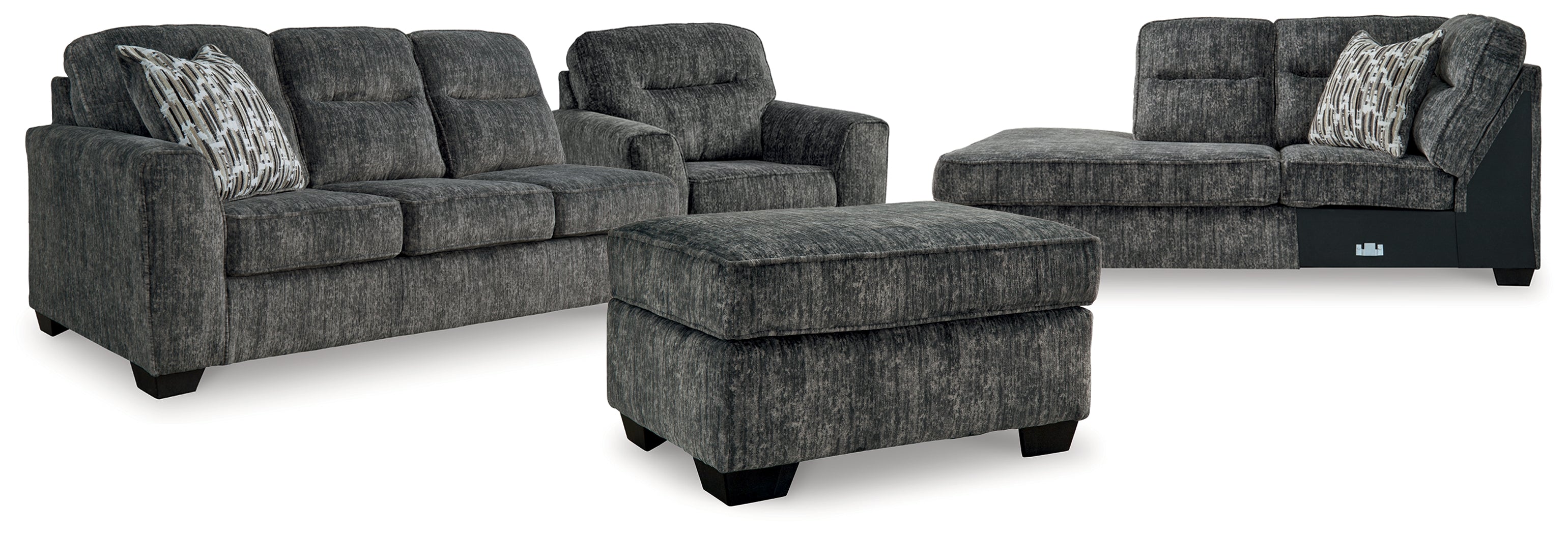 Furniture City Laplace - Ashley Furniture - Lonoke 2-Piece Sectional, Oversized Chair and Ottoman - 2-Piece Sectional, Oversized Chair and Ottoman - 50504U6