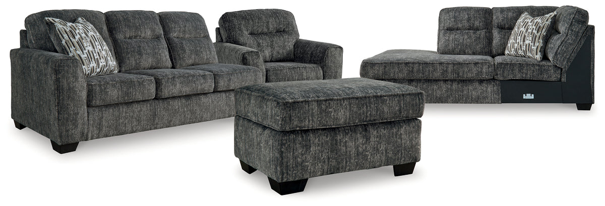 Furniture City Laplace - Ashley Furniture - Lonoke 2-Piece Sectional, Oversized Chair and Ottoman - 2-Piece Sectional, Oversized Chair and Ottoman - 50504U6