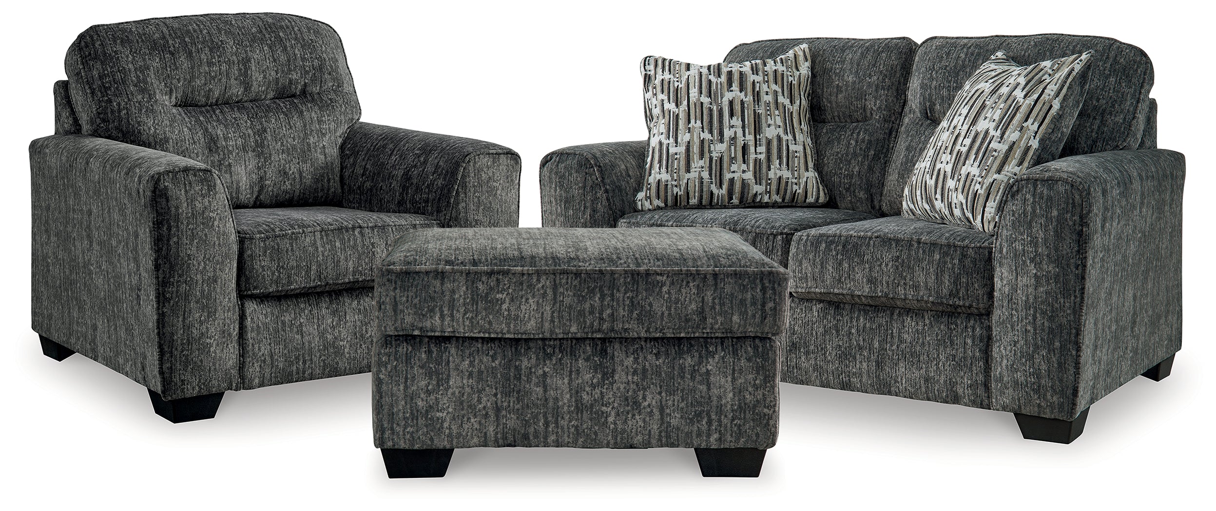 Furniture City Laplace - Ashley Furniture - Lonoke Loveseat, Oversized Chair and Ottoman - Loveseat, Oversized Chair and Ottoman - 50504U10