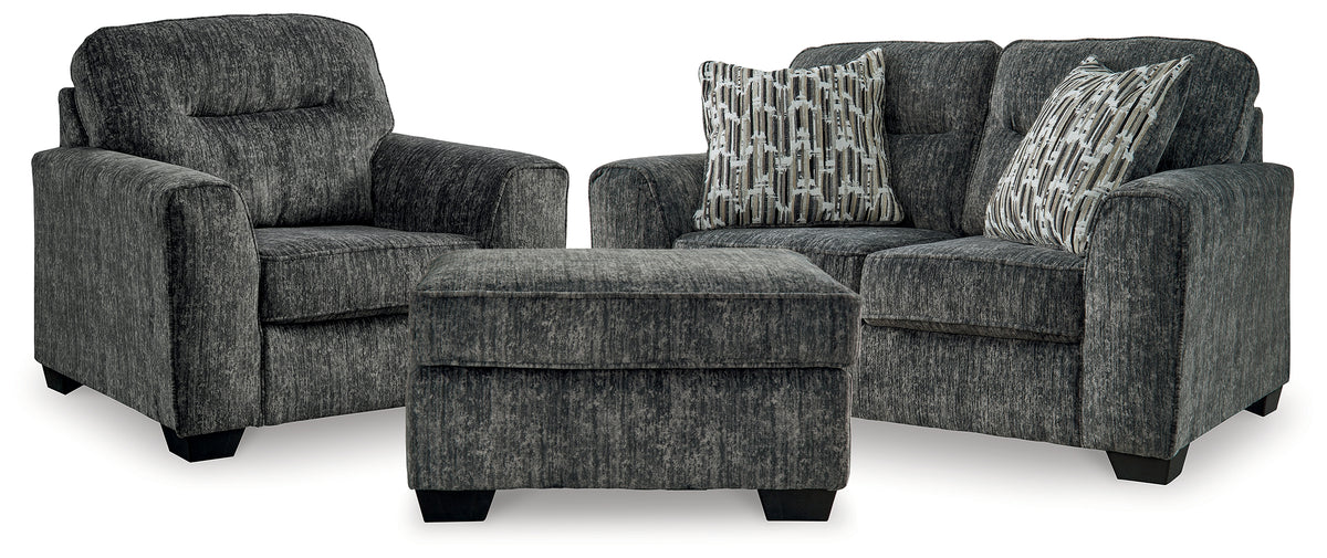 Furniture City Laplace - Ashley Furniture - Lonoke Loveseat, Oversized Chair and Ottoman - Loveseat, Oversized Chair and Ottoman - 50504U10