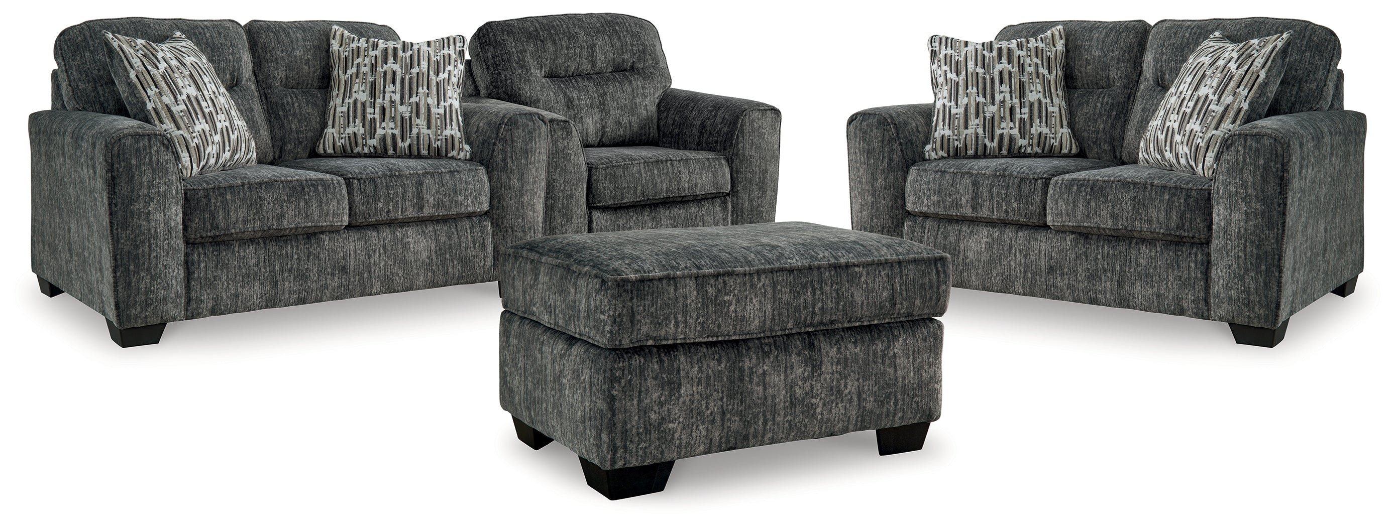 Furniture City Laplace - Ashley Furniture - Lonoke 2 Loveseats, Oversized Chair and Ottoman - 2 Loveseats, Oversized Chair and Ottoman - 50504U7