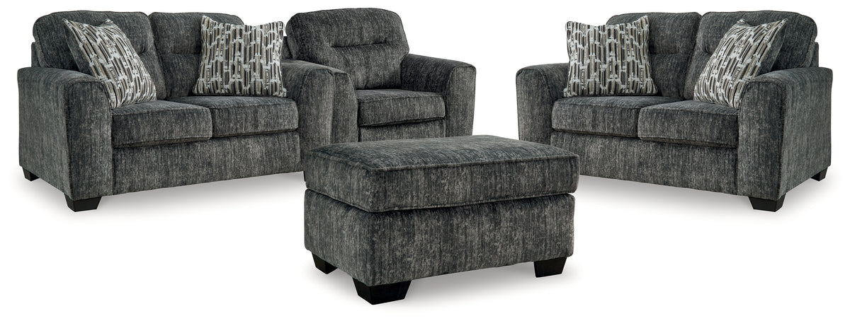 Furniture City Laplace - Ashley Furniture - Lonoke 2 Loveseats, Oversized Chair and Ottoman - 2 Loveseats, Oversized Chair and Ottoman - 50504U7