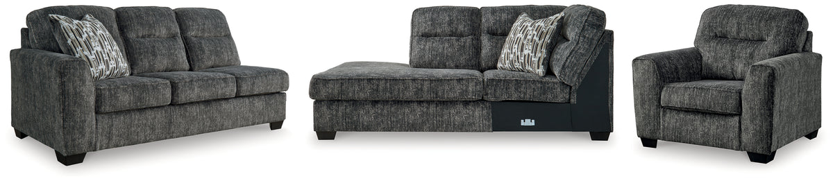 Furniture City Laplace - Ashley Furniture - Lonoke 2-Piece Sectional and Oversized Chair - 2-Piece Sectional and Oversized Chair - 50504U9