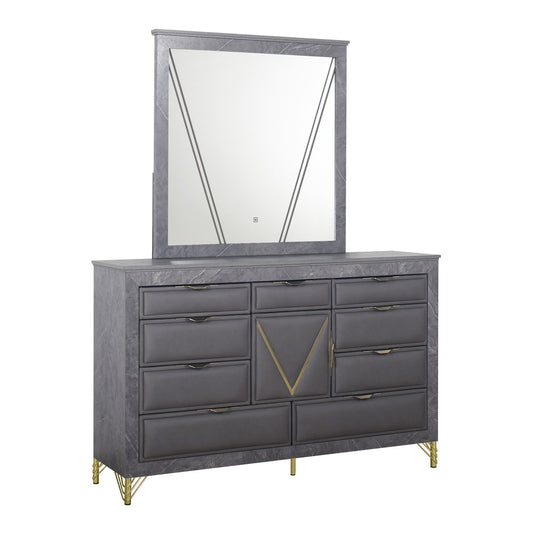 Symmetry - Lighted Mirror - Charcoal