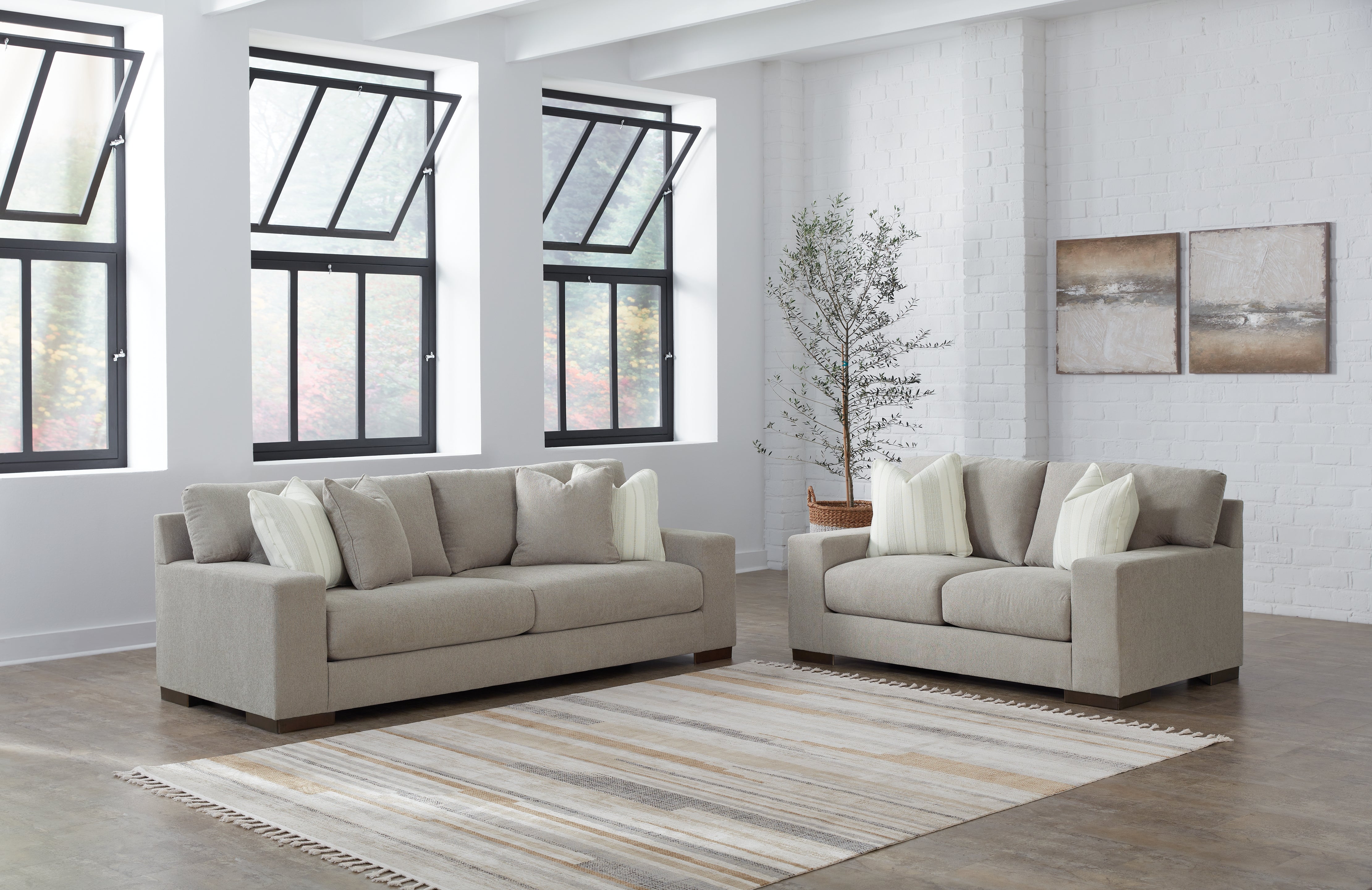 Furniture City Laplace - Ashley Furniture - Maggie Sofa and Loveseat - Sofa and Loveseat / Flax - 52004U1
