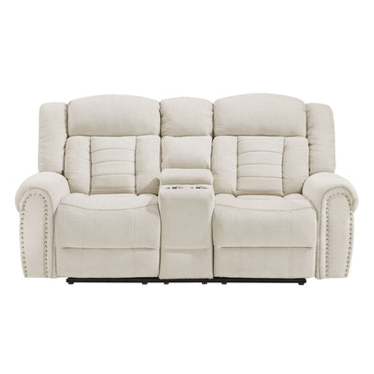 Nutmeg - Double Reclining Loveseat With Center Console