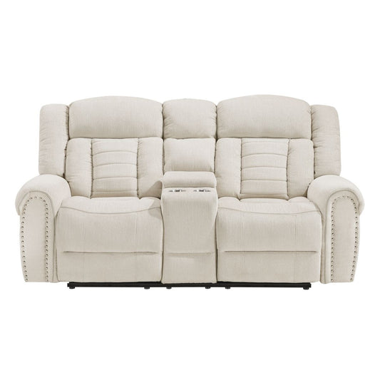 Nutmeg - Double Reclining Loveseat With Center Console
