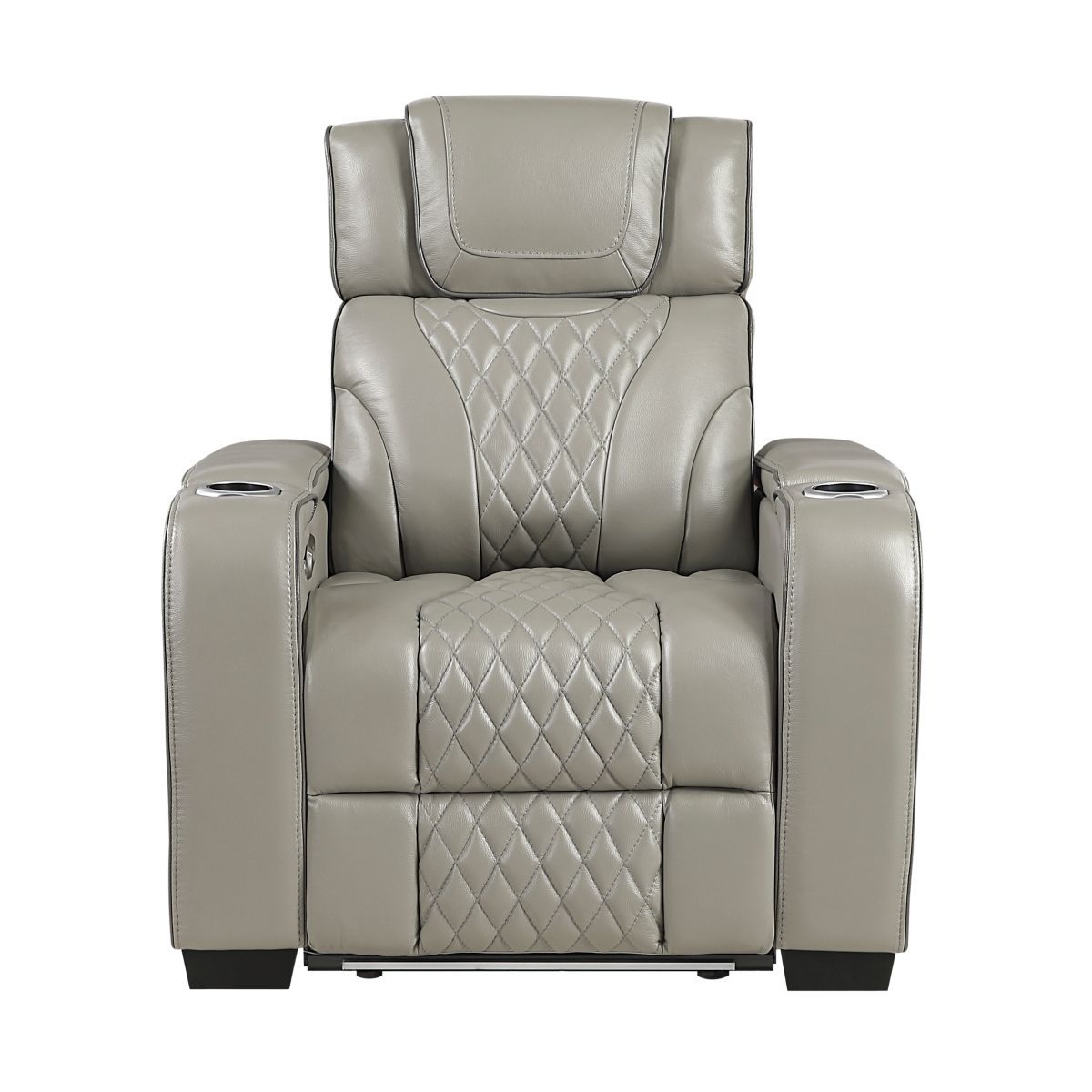Apex - Power Reclining Chair With Power Headrest, Storage Arms With Cup Holders, Air Massage And Heat, LED Lighting And Charging Ports