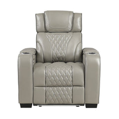 Apex - Power Reclining Chair With Power Headrest, Storage Arms With Cup Holders, Air Massage And Heat, LED Lighting And Charging Ports