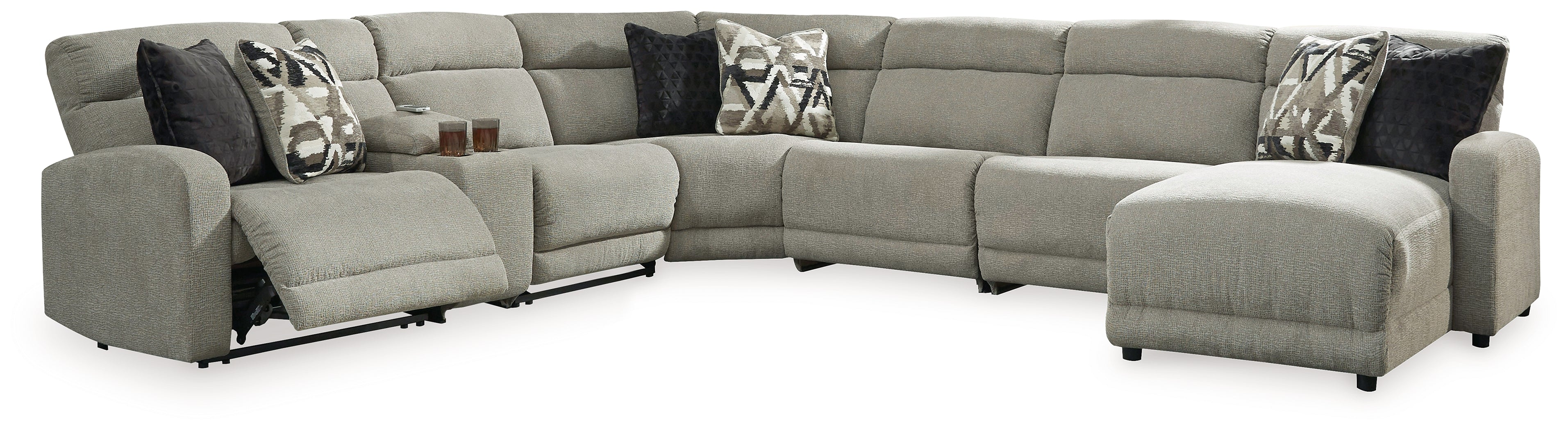 Furniture City Laplace - Ashley Furniture - Colleyville Sectionals - 7-Piece Power Reclining Sectional with Chaise - 54405S32