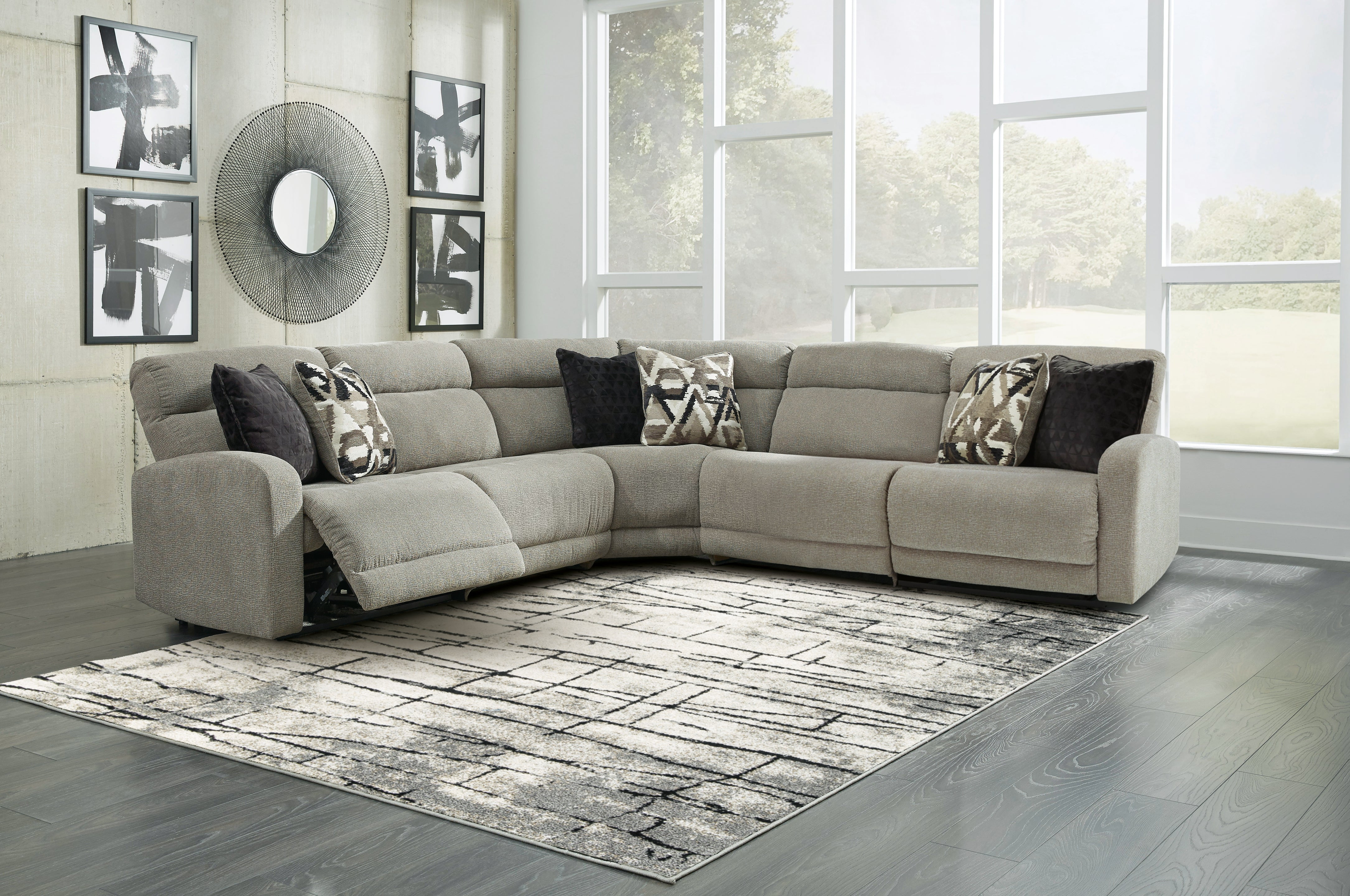 Furniture City Laplace - Ashley Furniture - Colleyville 5-Piece Power Reclining Sectional - 5-Piece Power Reclining Sectional - 54405S7