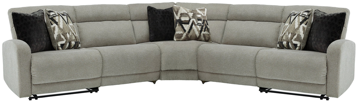 Furniture City Laplace - Ashley Furniture - Colleyville Sectionals - 5-Piece Power Reclining Sectional with Chaise / Stone - 54405S11