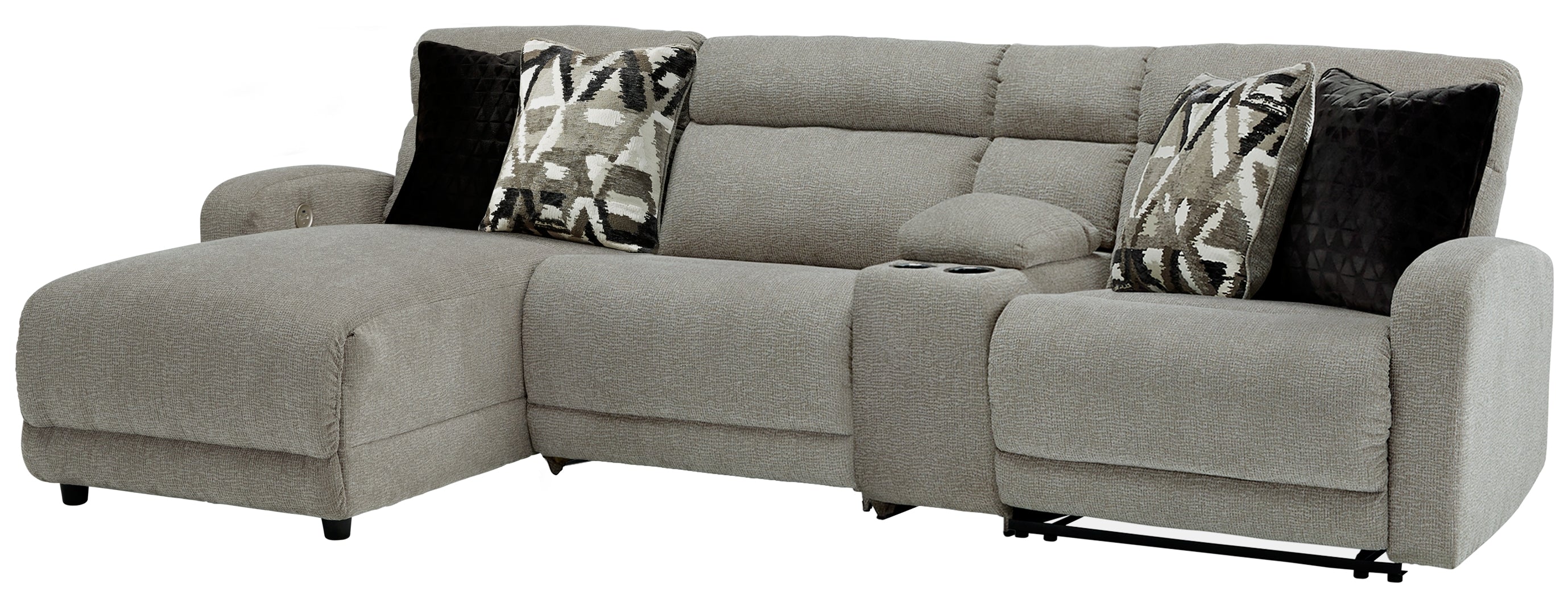 Furniture City Laplace - Ashley Furniture - Colleyville Sectionals - 5-Piece Power Reclining Sectional / Stone - 54405S6