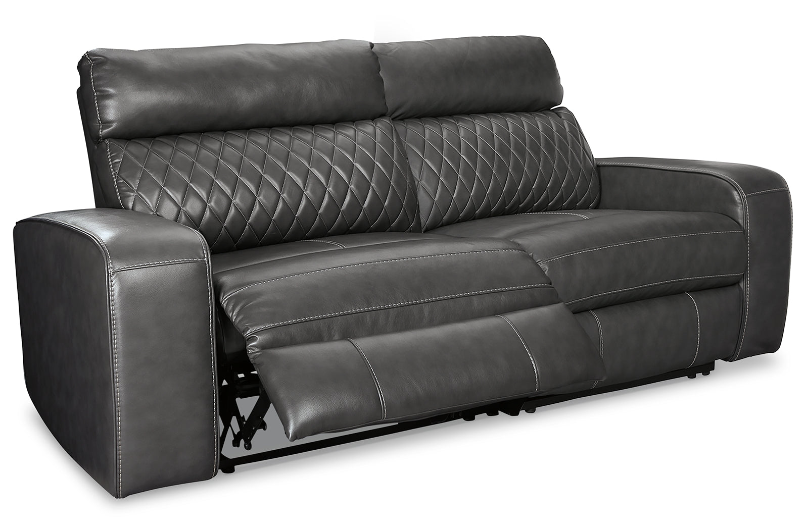 Furniture City Laplace - Ashley Furniture - Samperstone Sectionals - 2-Piece Power Reclining Sectional Loveseat - 55203S5