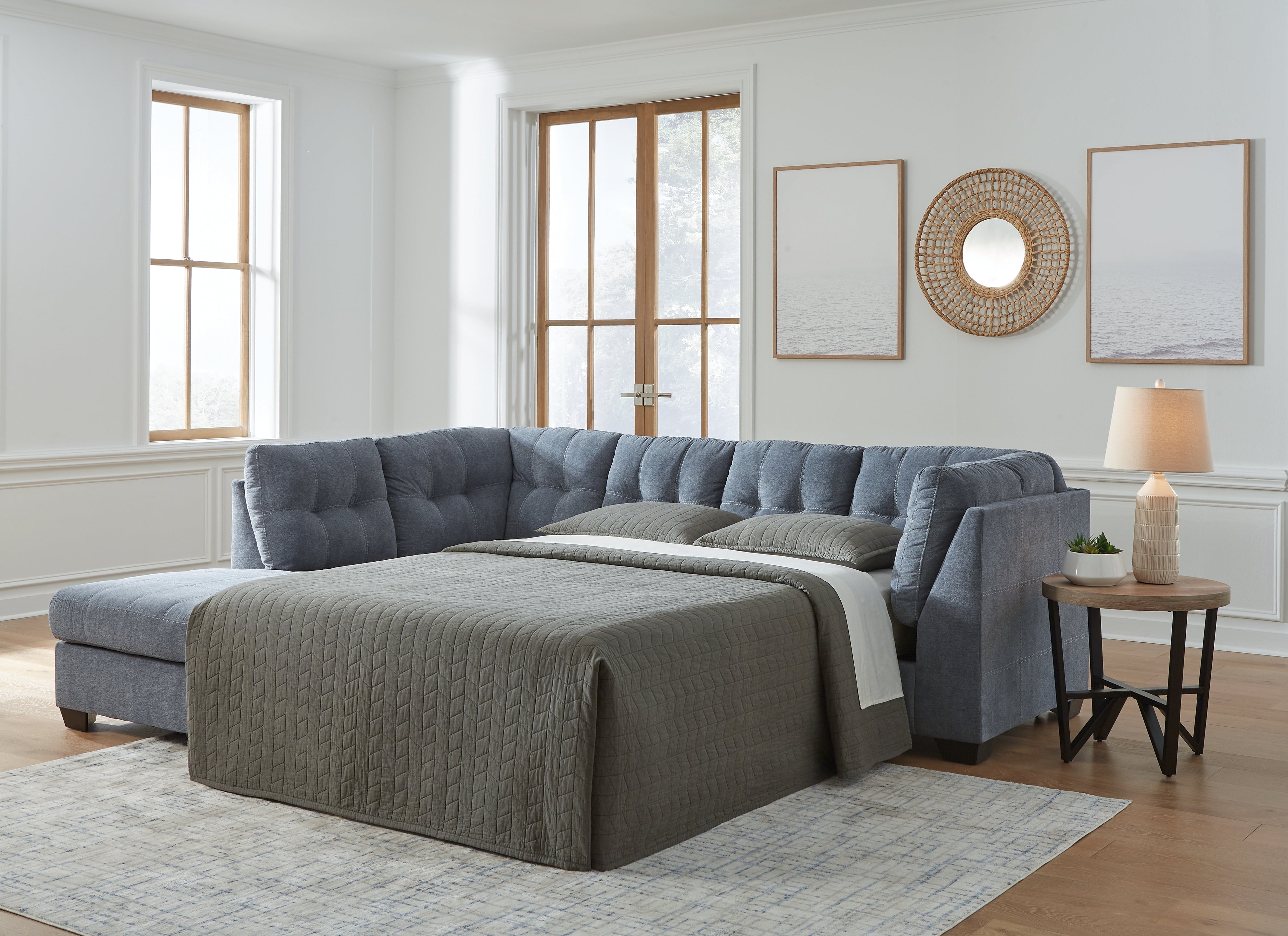 Furniture City Laplace - Ashley Furniture - Marleton Sectionals - RAF 2-Piece Sleeper Sectional with Chaise - 55303S3