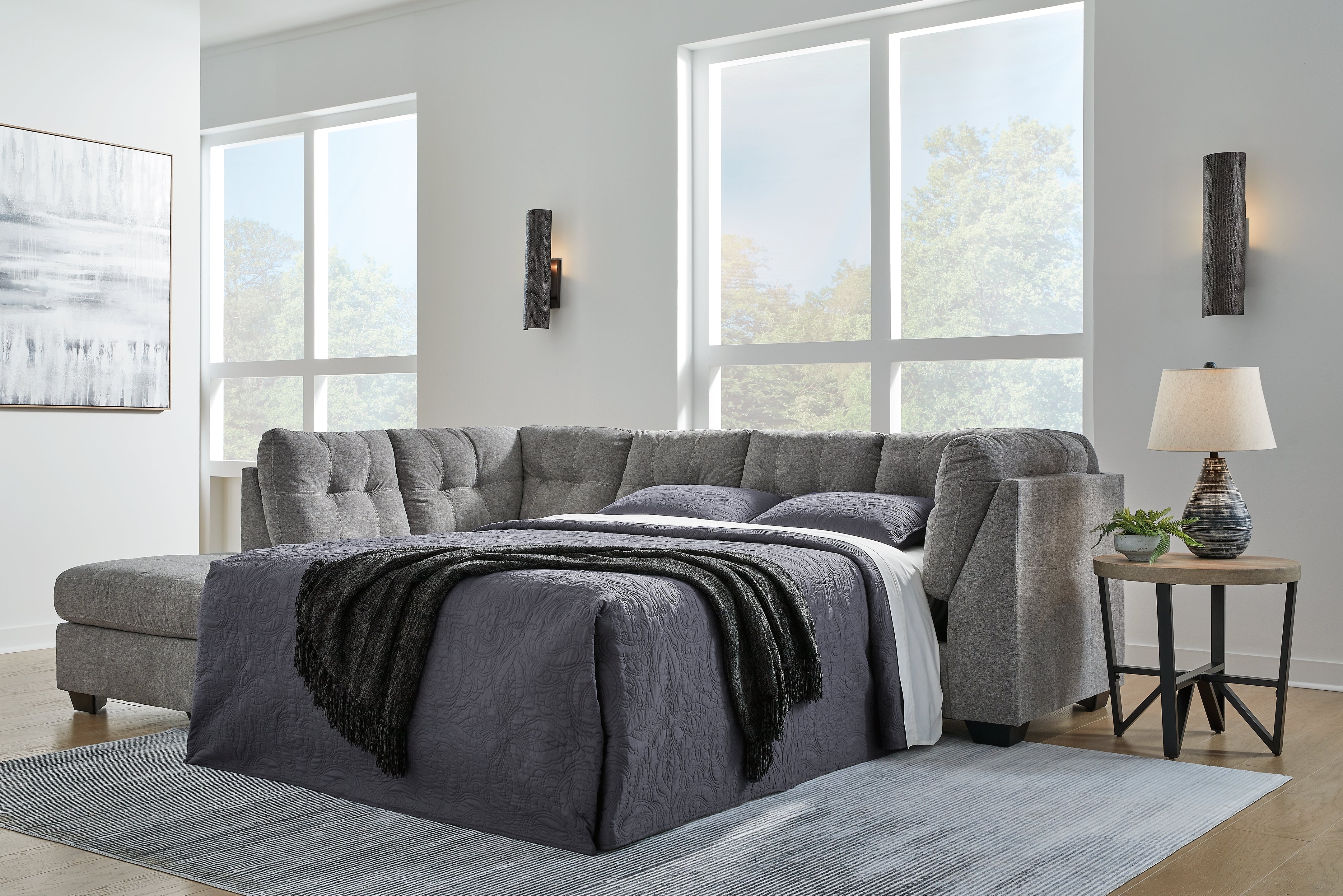 Furniture City Laplace - Ashley Furniture - Marleton Sectionals - RAF 2-Piece Sleeper Sectional with Chaise - 55305S3