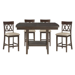 Balin - 5 Piece Dining Room Set (Table & 4 Side Chairs) - Dark Brown