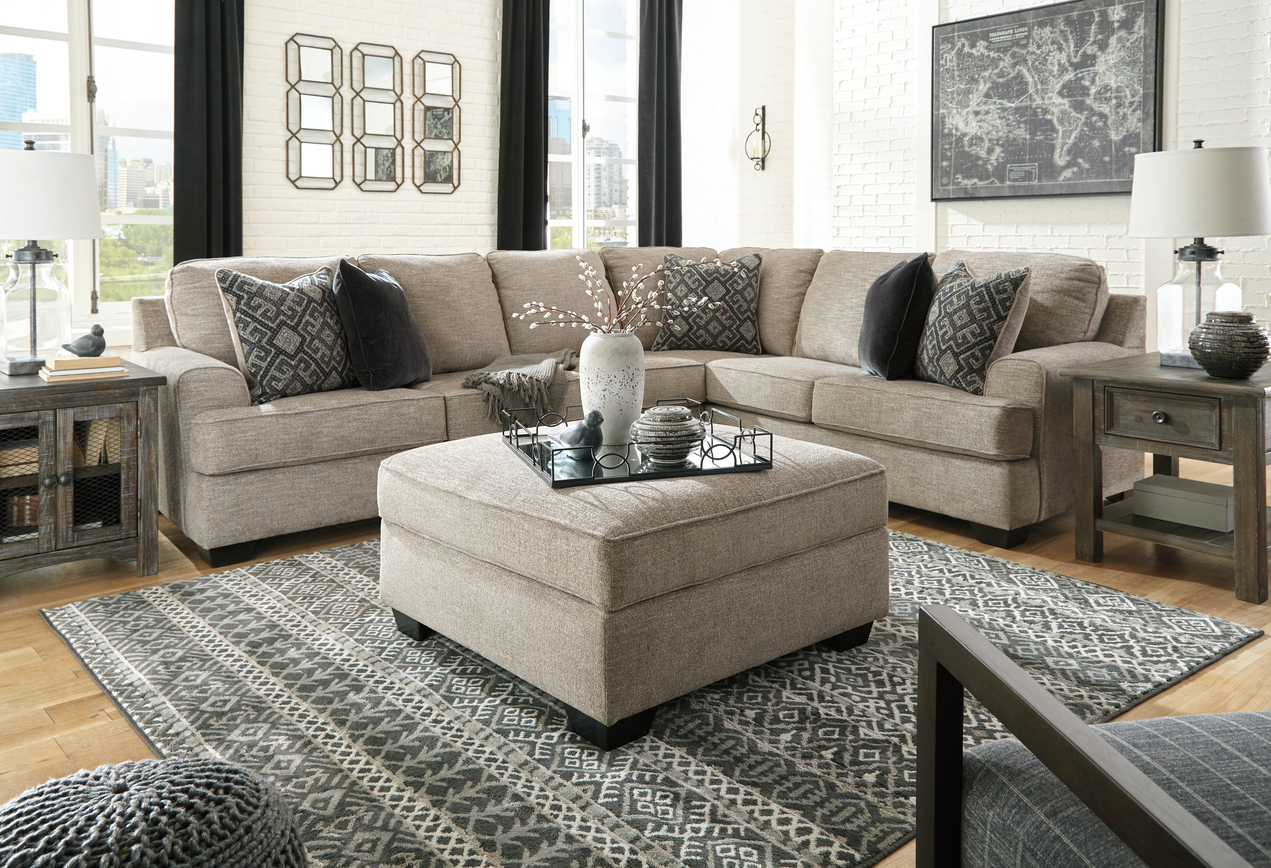 Furniture City Laplace - Ashley Furniture - Bovarian Sectionals - RAF 3-Piece Sectional / Stone - 56103S2