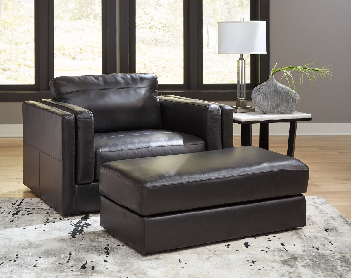 Furniture City Laplace - Ashley Furniture - Amiata Oversized Chair and Ottoman - Oversized Chair and Ottoman - 57405U3