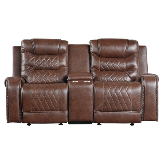 Putnam - Power Double Reclining Loveseat With Center Console, Receptacles And USB Ports