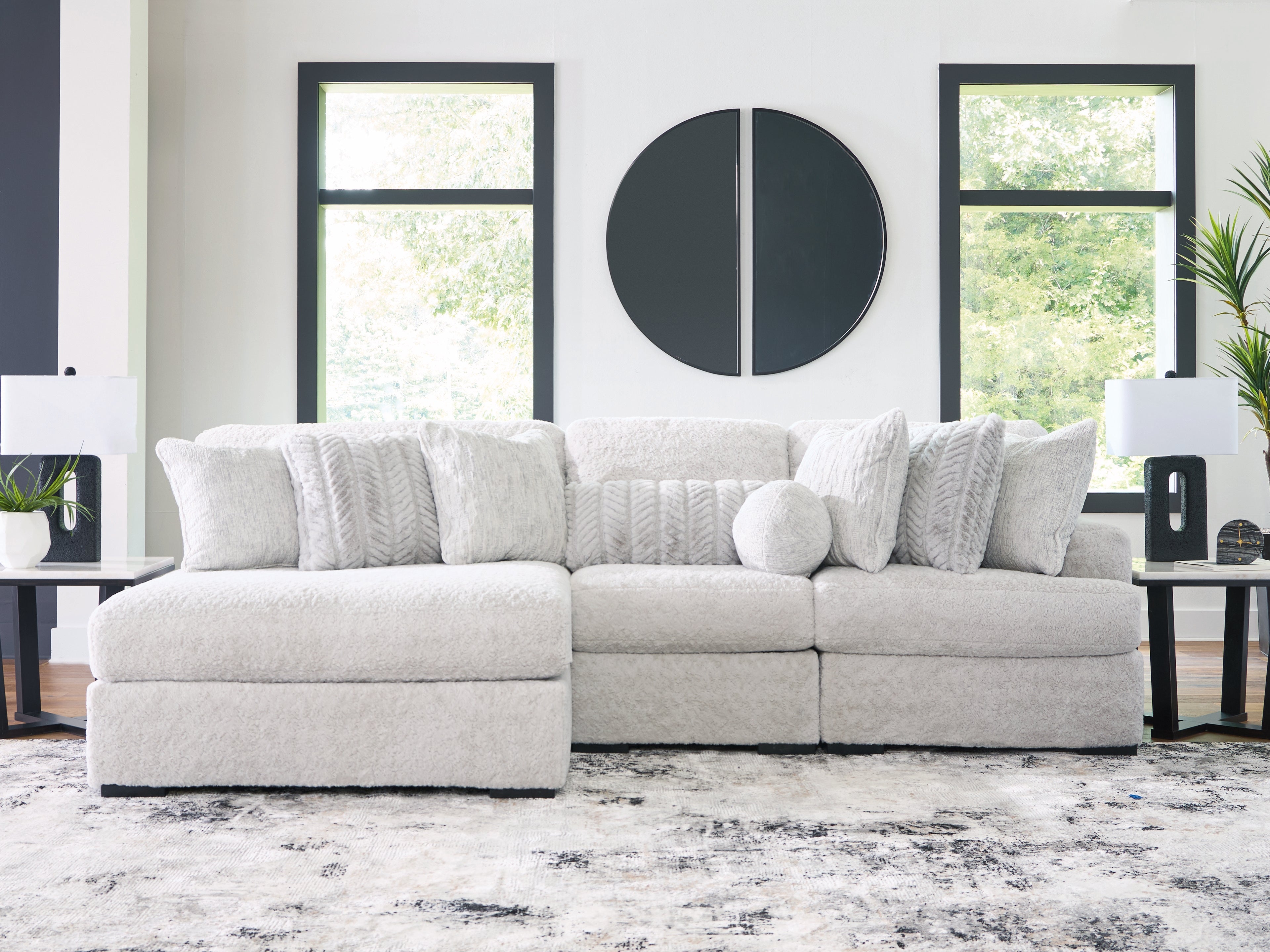 Furniture City Laplace - Ashley Furniture - Cuddle Plush Sectionals - 3-Piece Sectional with Chaise - PC59106S7