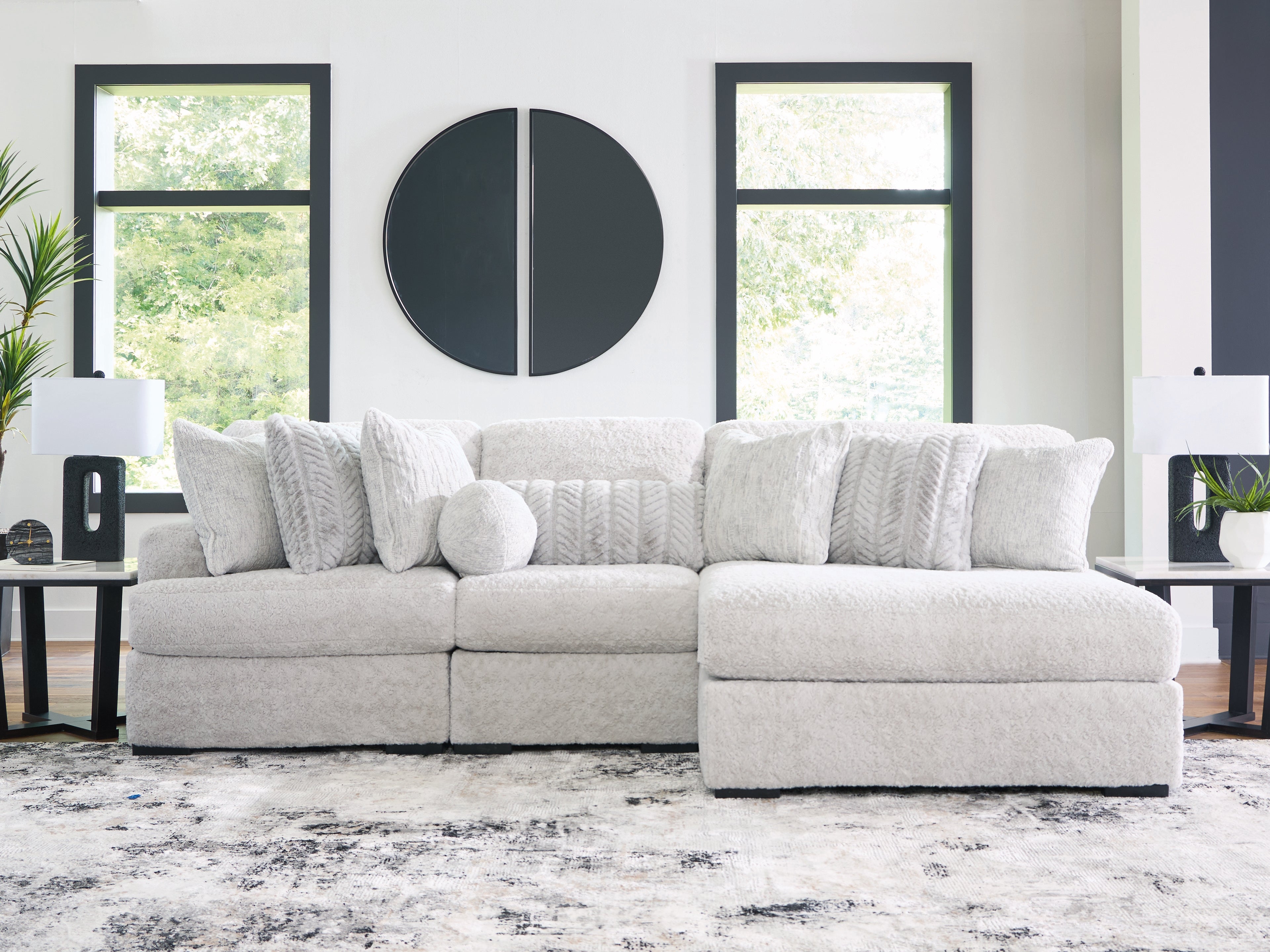 Furniture City Laplace - Ashley Furniture - Cuddle Plush Sectionals - RAF 3-Piece Sectional with Chaise - PC59106S1