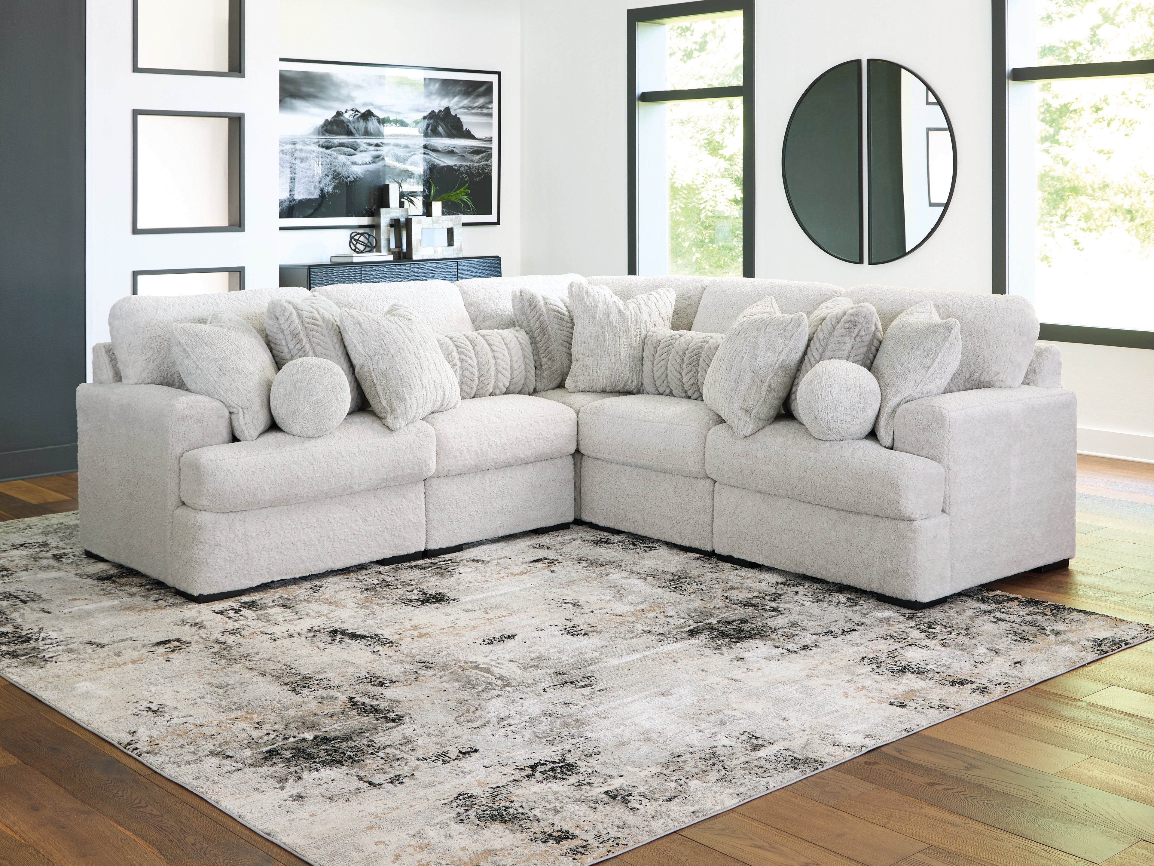 Furniture City Laplace - Ashley Furniture - Cuddle Plush Sectionals - RAF 5-Piece Sectional - PC59106S2