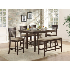 Balin - Counter Height Table With Lazy Susan - Dark Brown