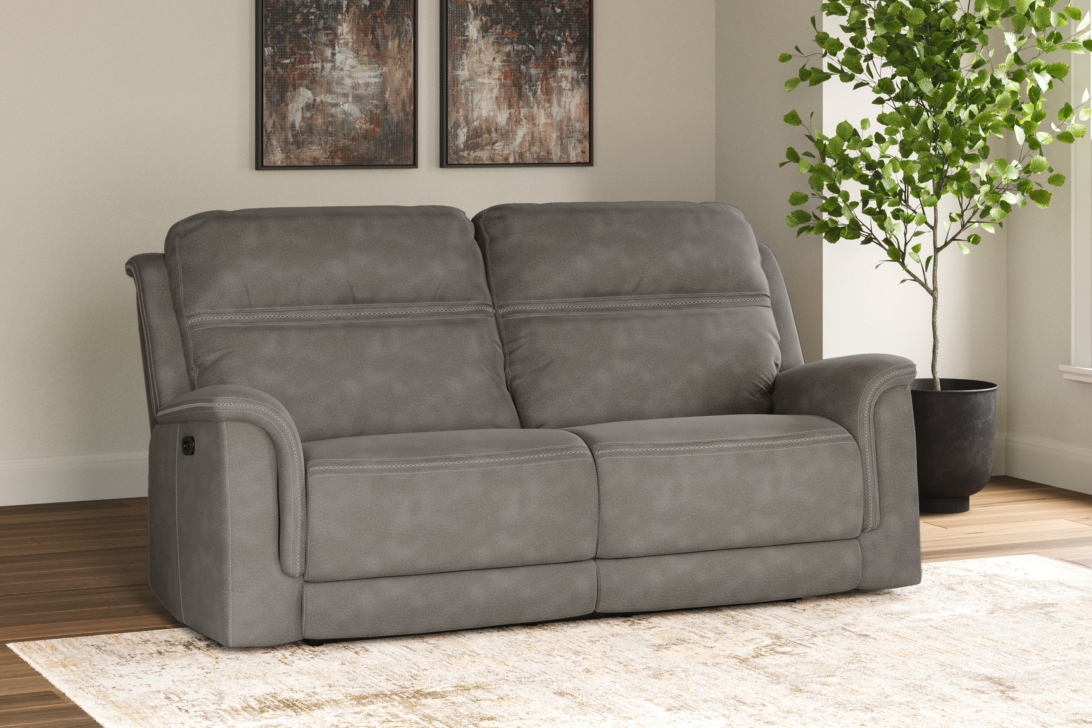Furniture City Laplace - Ashley Furniture - Next-Gen DuraPellaLiving Room - 2 Seat PWR REC Sofa ADJ HDREST / Slate - 5930147