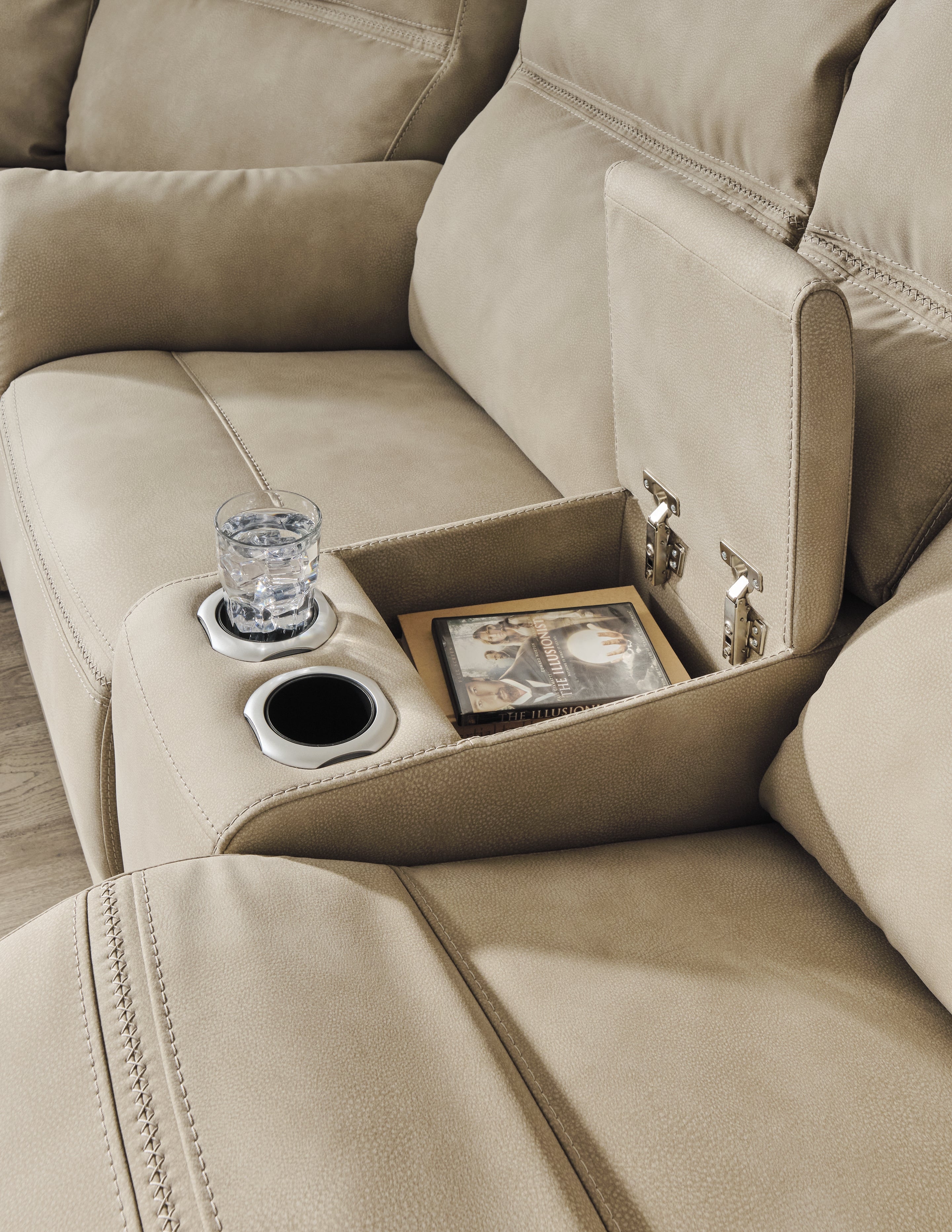 Furniture City Laplace - Ashley Furniture - Next-Gen DuraPellaLiving Room - PWR REC Loveseat/CON/ADJ HDRST / Sand - 5930218