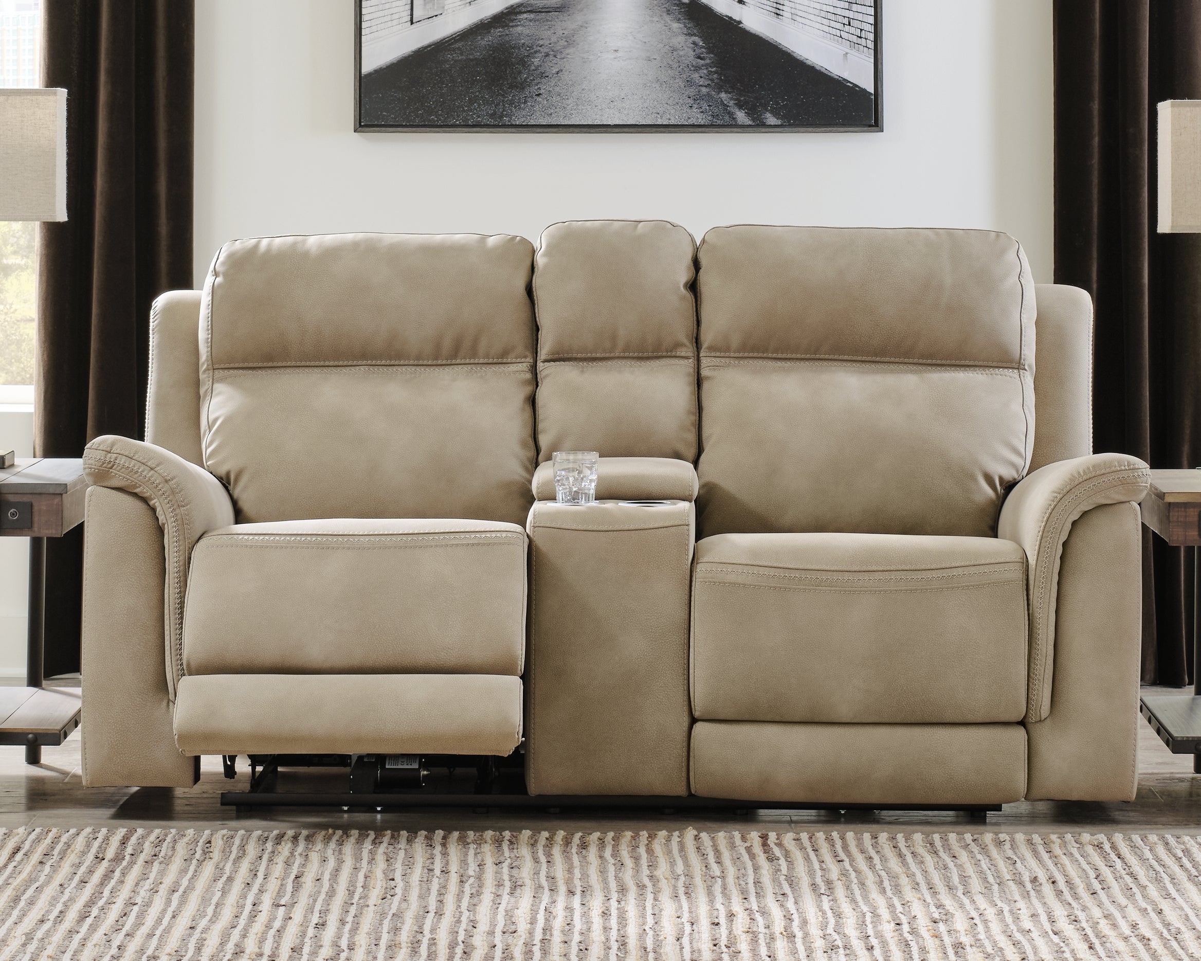 Furniture City Laplace - Ashley Furniture - Next-Gen DuraPellaLiving Room - PWR REC Loveseat/CON/ADJ HDRST / Sand - 5930218