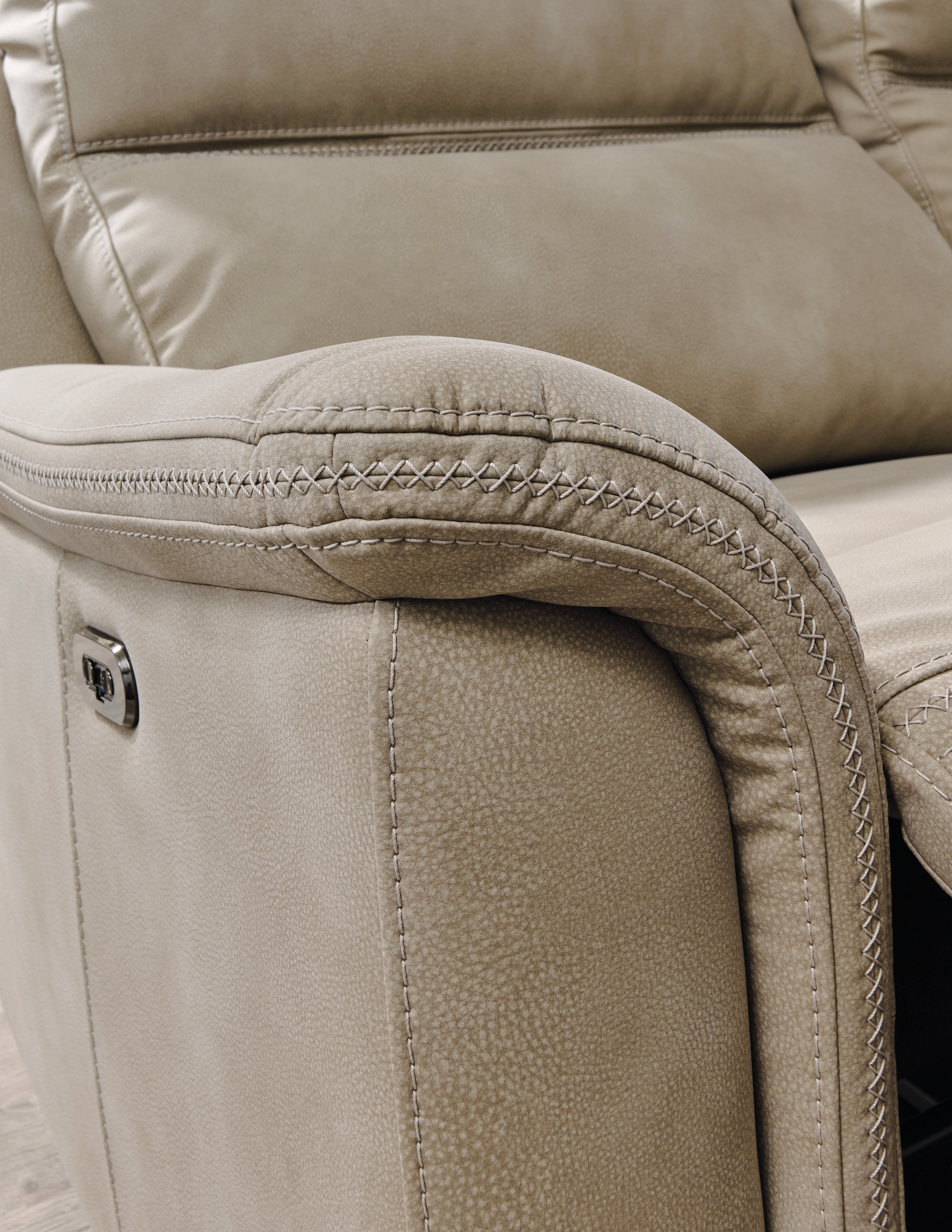 Furniture City Laplace - Ashley Furniture - Next-Gen DuraPellaLiving Room - PWR REC Loveseat/CON/ADJ HDRST / Sand - 5930218