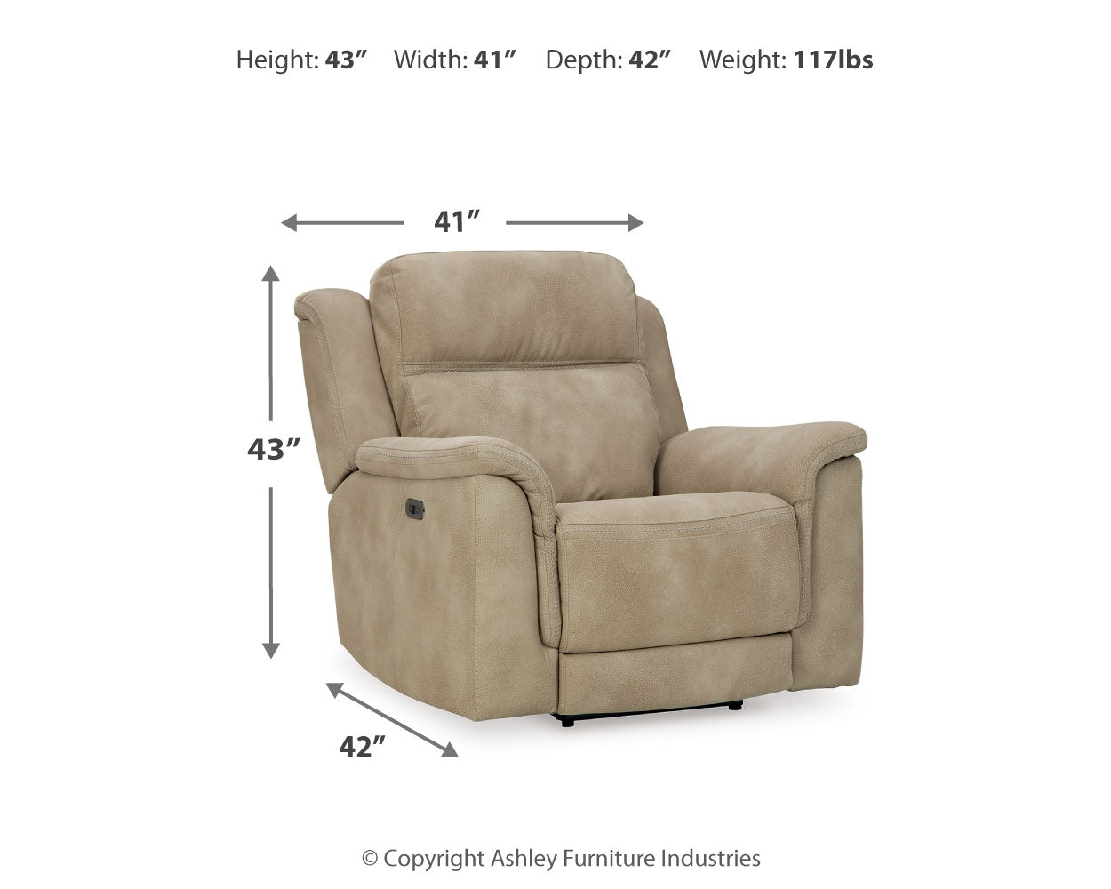 Furniture City Laplace - Ashley Furniture - Next-Gen DuraPellaLiving Room - PWR REC Sofa with ADJ Headrest / Sand - 2200315