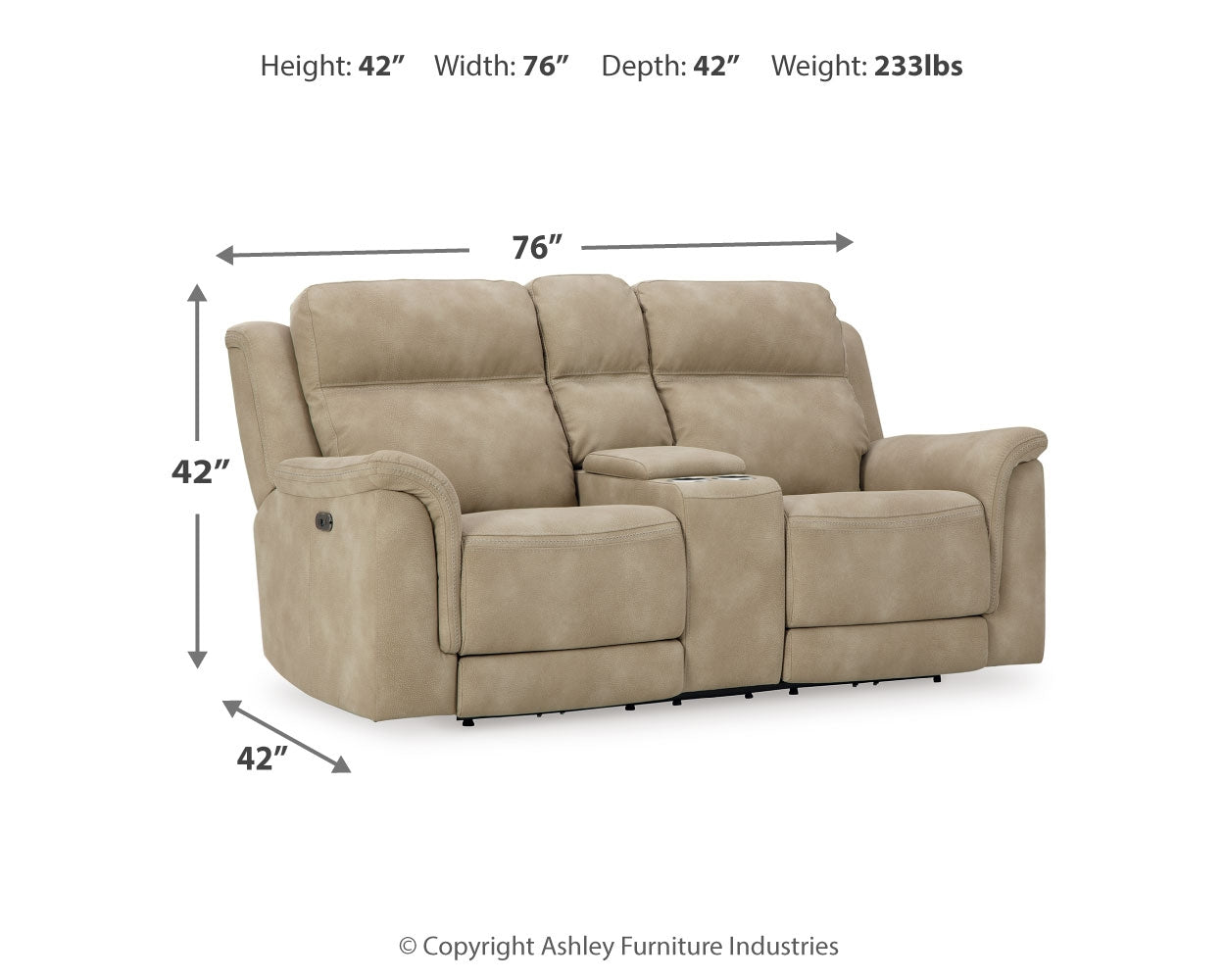 Furniture City Laplace - Ashley Furniture - Next-Gen DuraPellaLiving Room - PWR REC Loveseat/CON/ADJ HDRST / Sand - 5930218