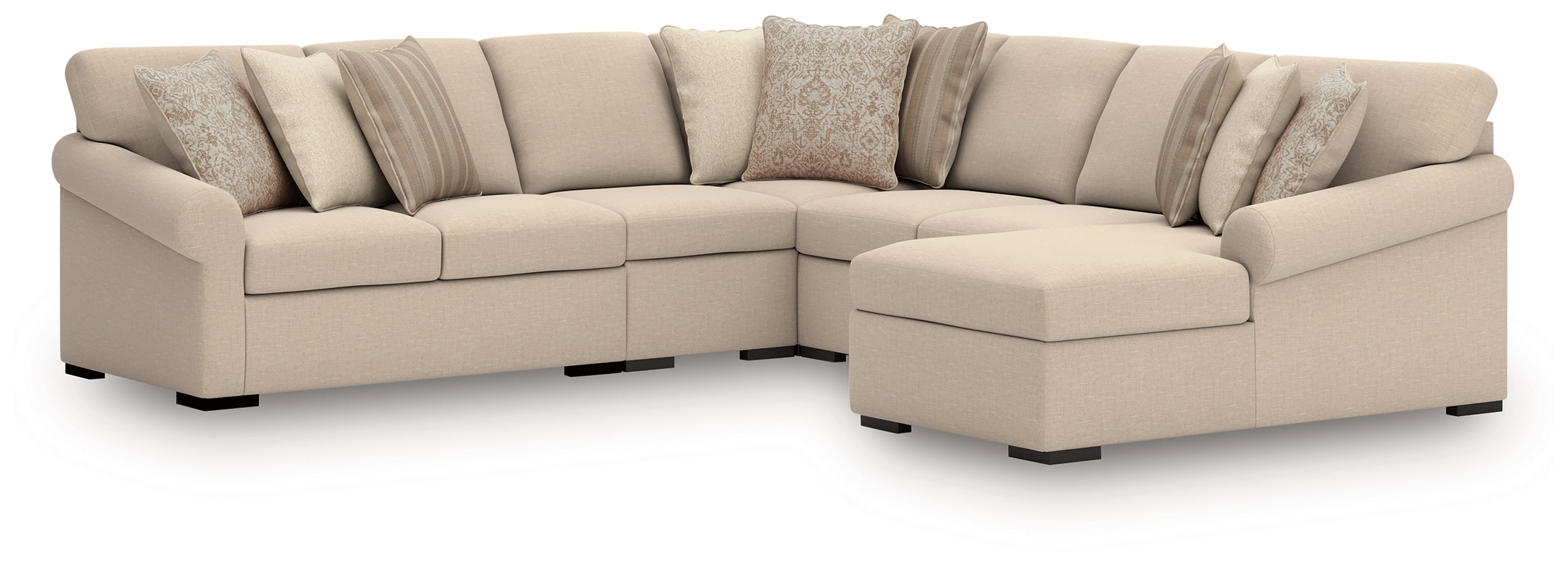 Furniture City Laplace - Ashley Furniture - LadyMae Sectionals - RAF 5-Piece Sectional with Chaise - 59404S4