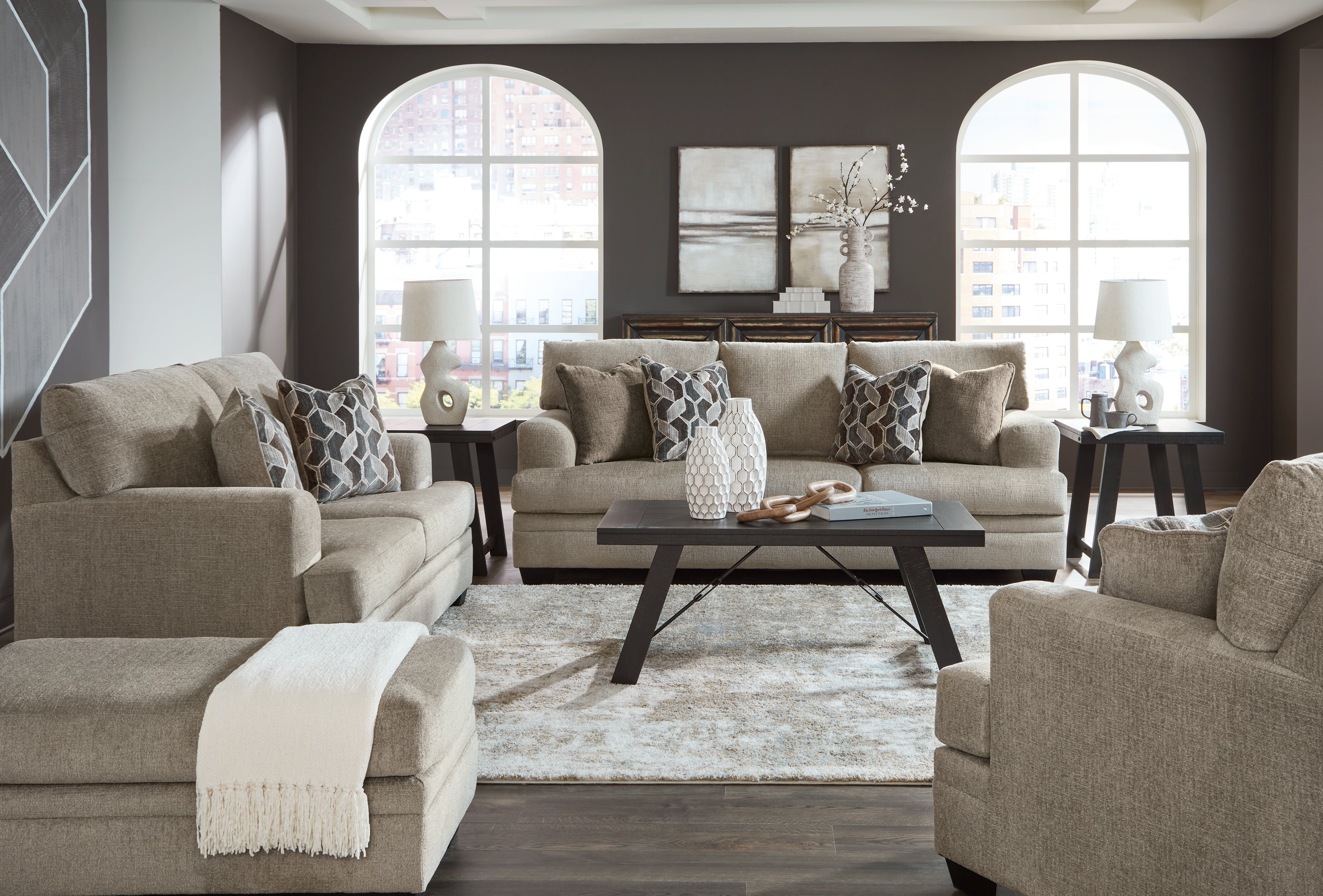 Furniture City Laplace - Ashley Furniture - Stonemeade Sofa, Loveseat, Oversized Chair and Ottoman - Sofa, Loveseat, Oversized Chair and Ottoman - 59504U4