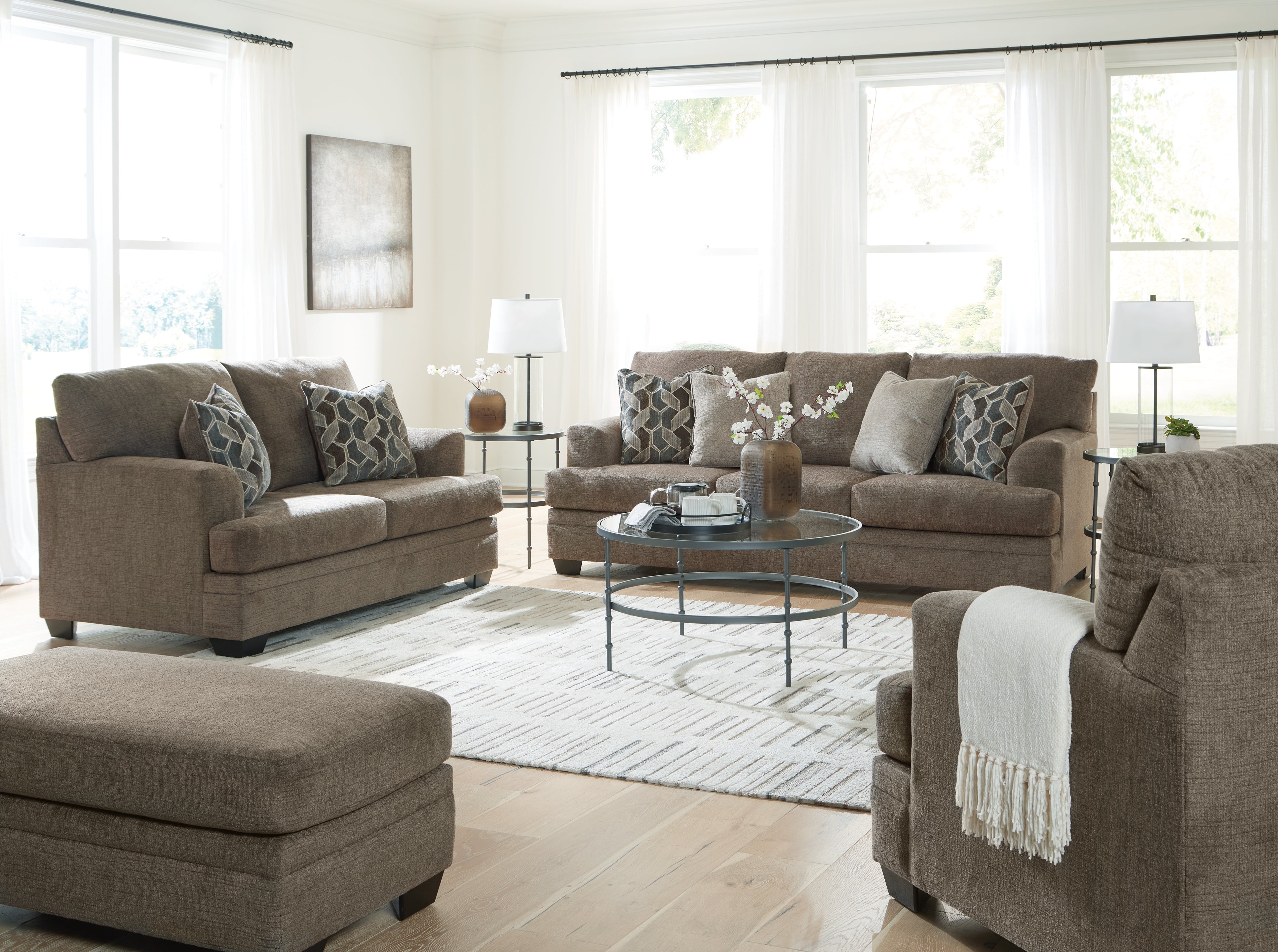 Furniture City Laplace - Ashley Furniture - Stonemeade Sofa, Loveseat, Oversized Chair and Ottoman - Sofa, Loveseat, Oversized Chair and Ottoman / Nutmeg - 59505U4