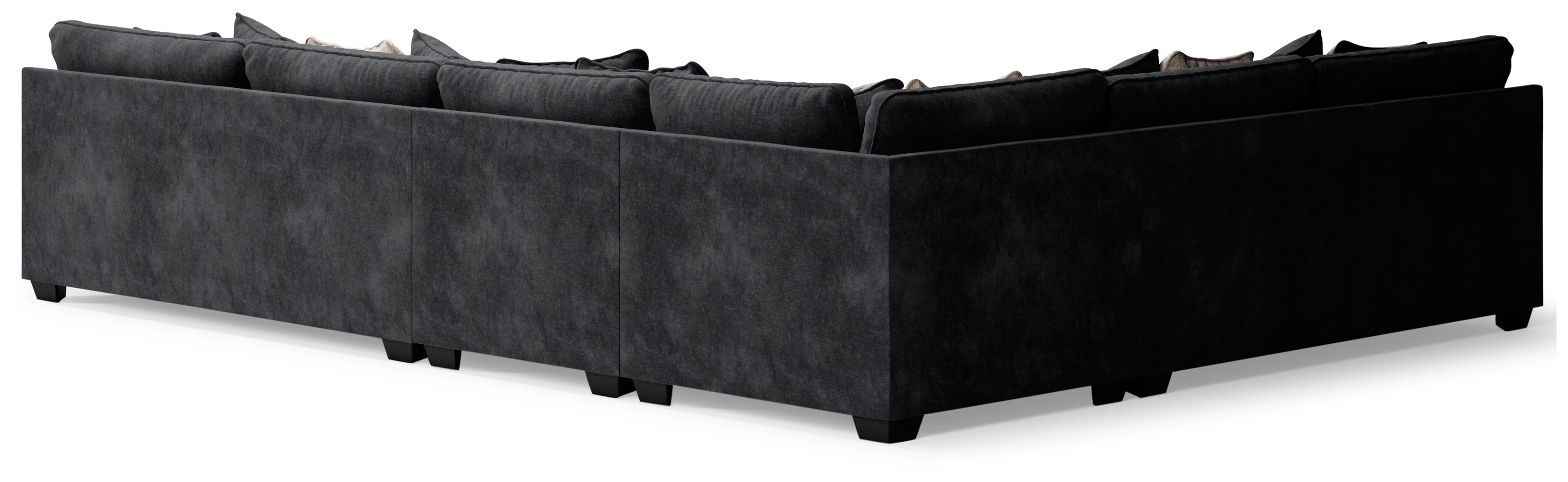 Furniture City Laplace - Ashley Furniture - Lavernett Sectionals - LAF 4-Piece Sectional / Charcoal - 59603S2