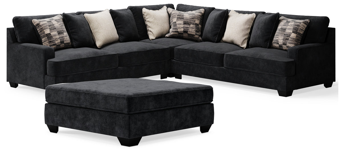 Furniture City Laplace - Ashley Furniture - Lavernett 3-Piece Sectional and Oversized Ottoman - 3-Piece Sectional and Oversized Ottoman - 59603U3
