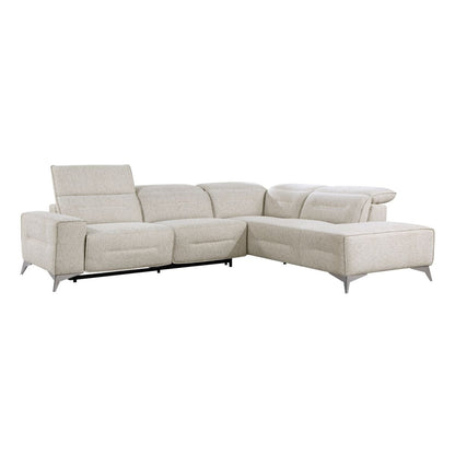 Adahlia - 2 Piece Power Reclining Sectional With Right Chaise - Sand