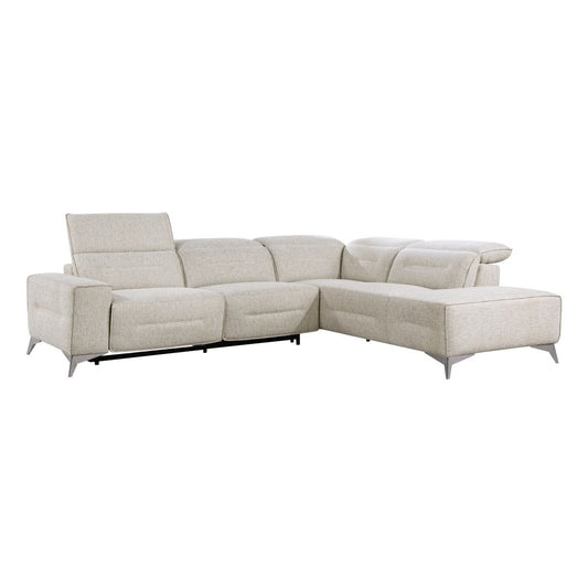 Adahlia - 2 Piece Power Reclining Sectional With Right Chaise - Sand
