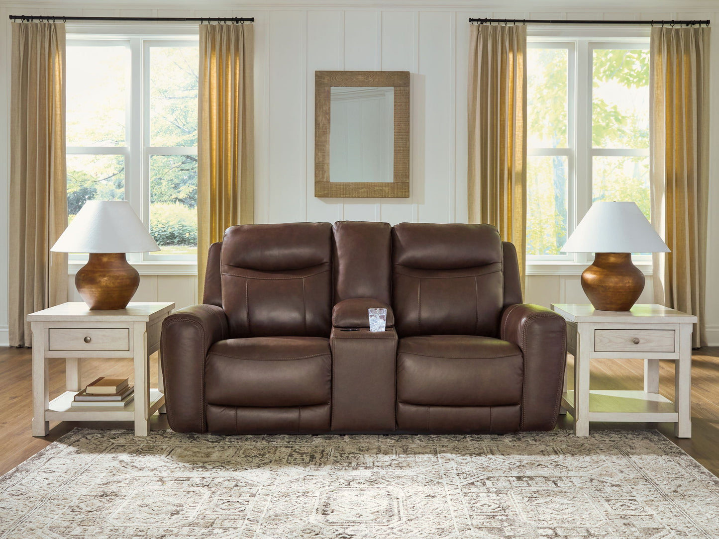Gravier - Power Reclining Loveseat With Console / Adjustable Headrest - Cordova