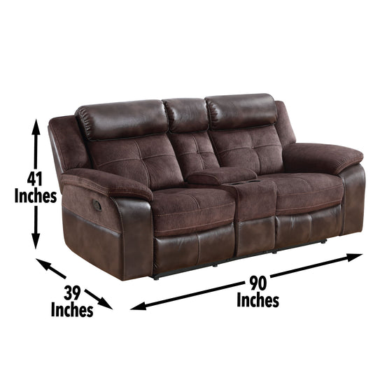 Pueblo - Manual Recliner Console - Coffee