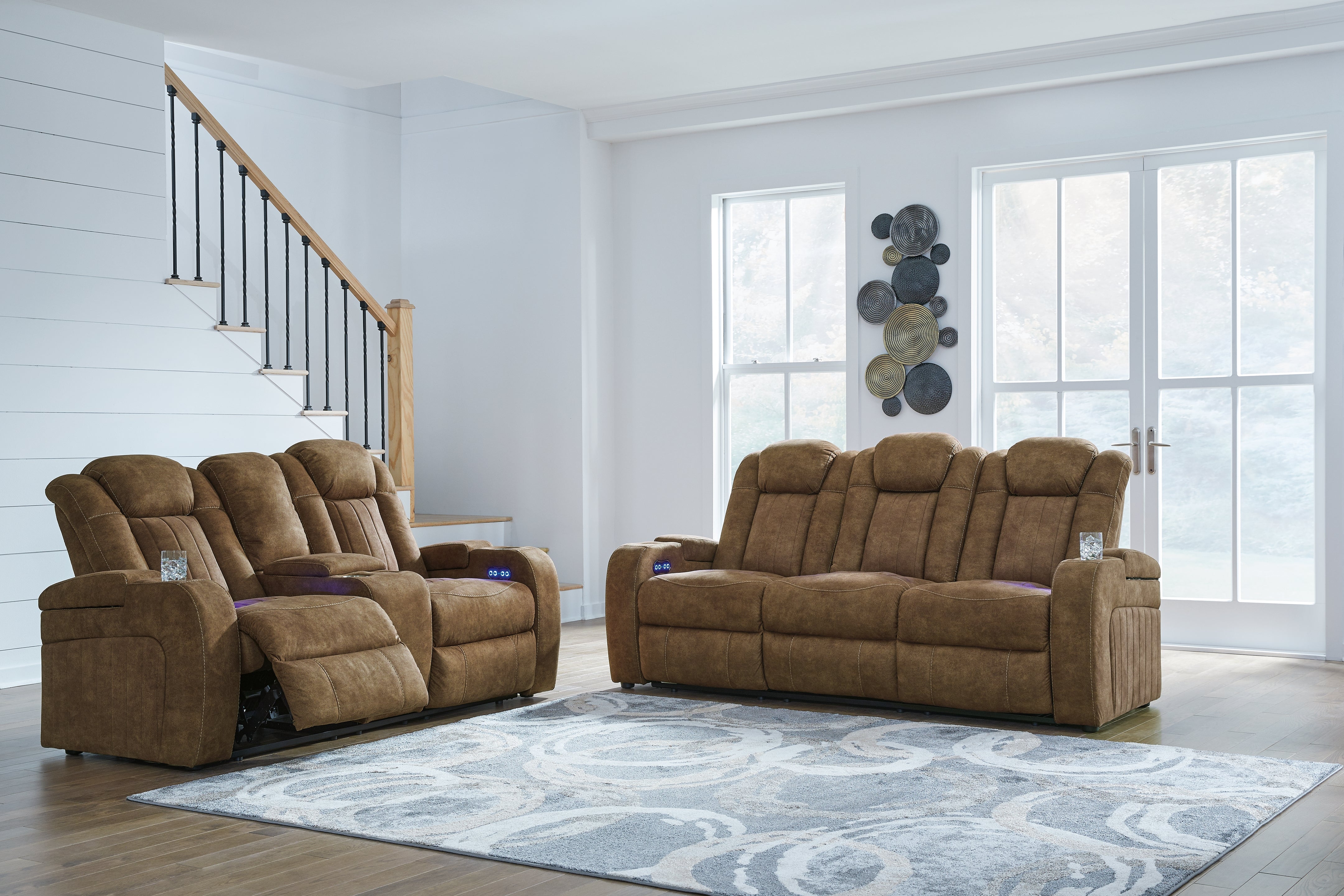 Furniture City Laplace - Ashley Furniture - Wolfridge Power Reclining Sofa and Loveseat - Power Reclining Sofa and Loveseat - 60703U1