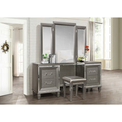 Tamsin - Vanity Dresser With Mirror - Gold / Silver / Champagne