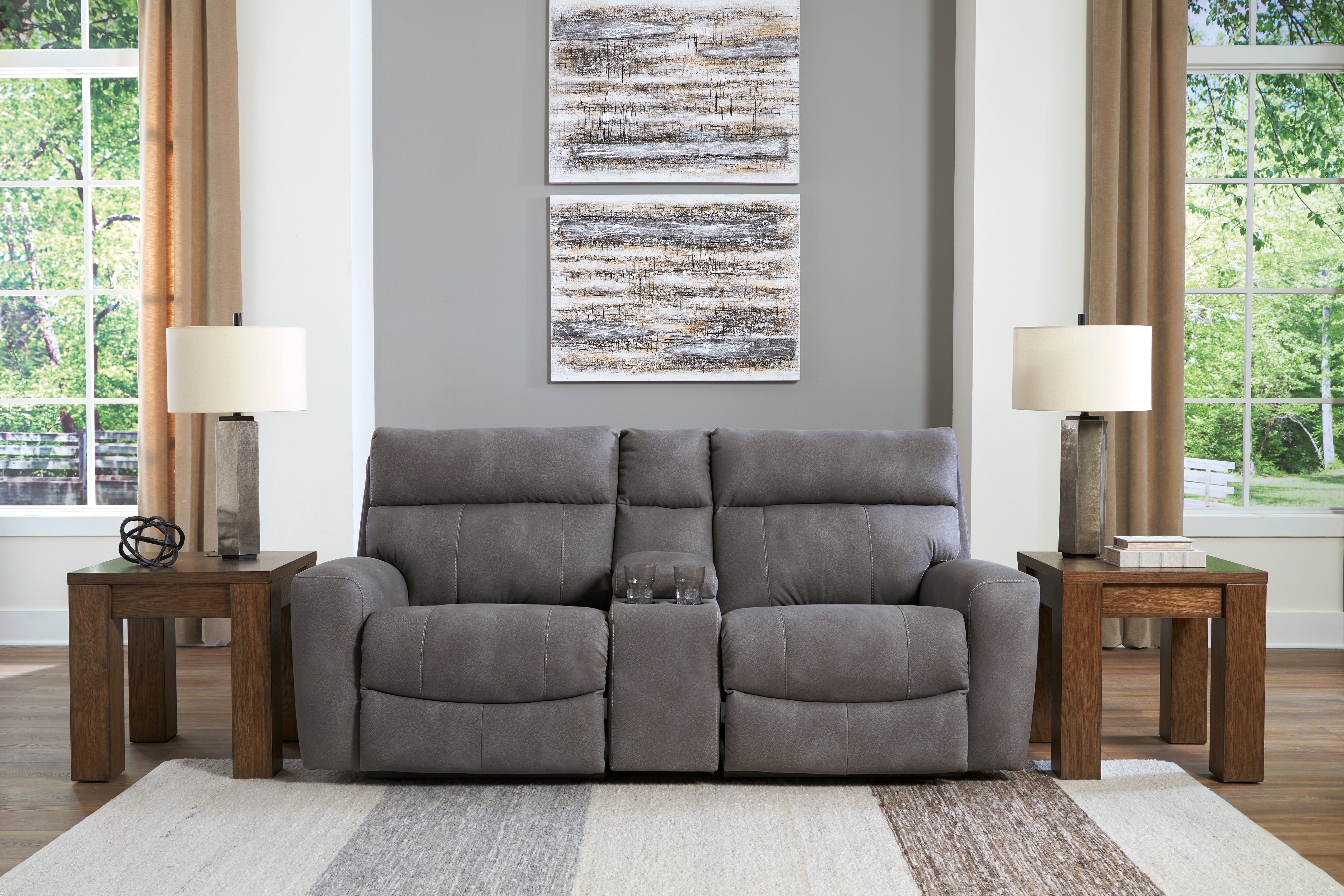 Furniture City Laplace - Ashley Furniture - Next-Gen DuraPella Sectionals - 3-Piece Power Reclining Sectional Loveseat with Console - 61003S3
