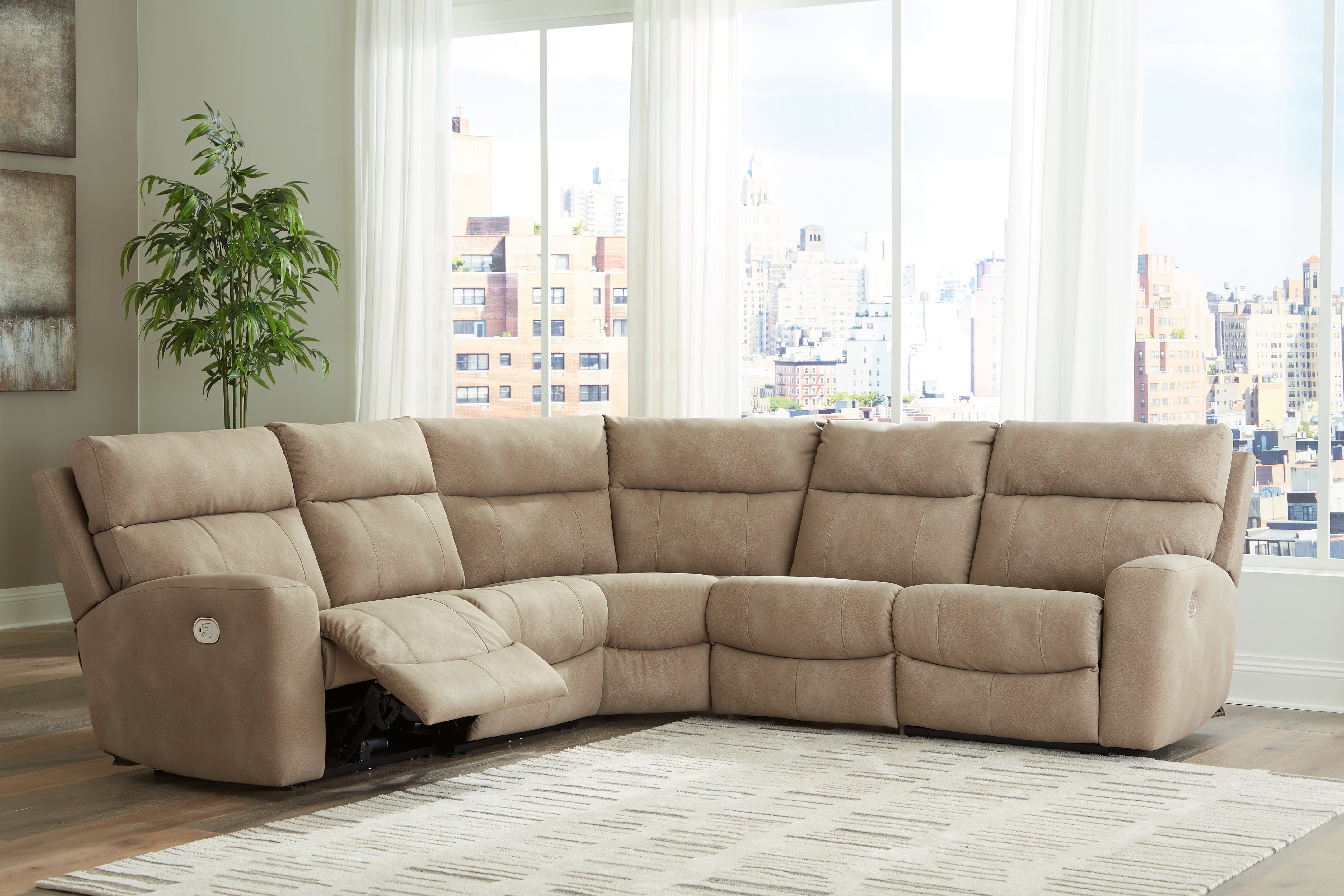 Furniture City Laplace - Ashley Furniture - Next-Gen DuraPella Sectionals - 5-Piece Power Reclining Sectional - 61004S6