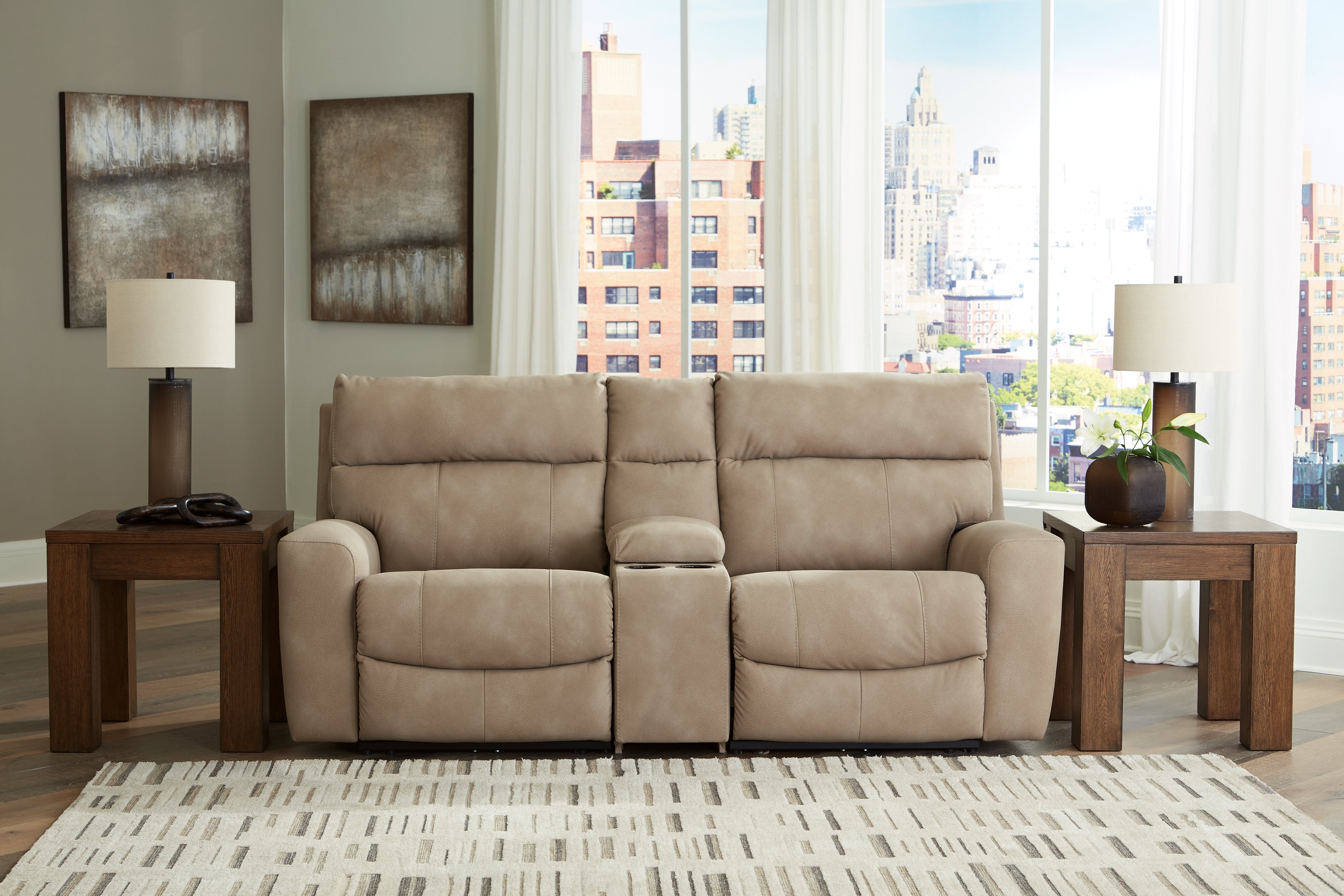 Furniture City Laplace - Ashley Furniture - Next-Gen DuraPella Sectionals - 3-Piece Power Reclining Sectional Loveseat with Console - 61004S3