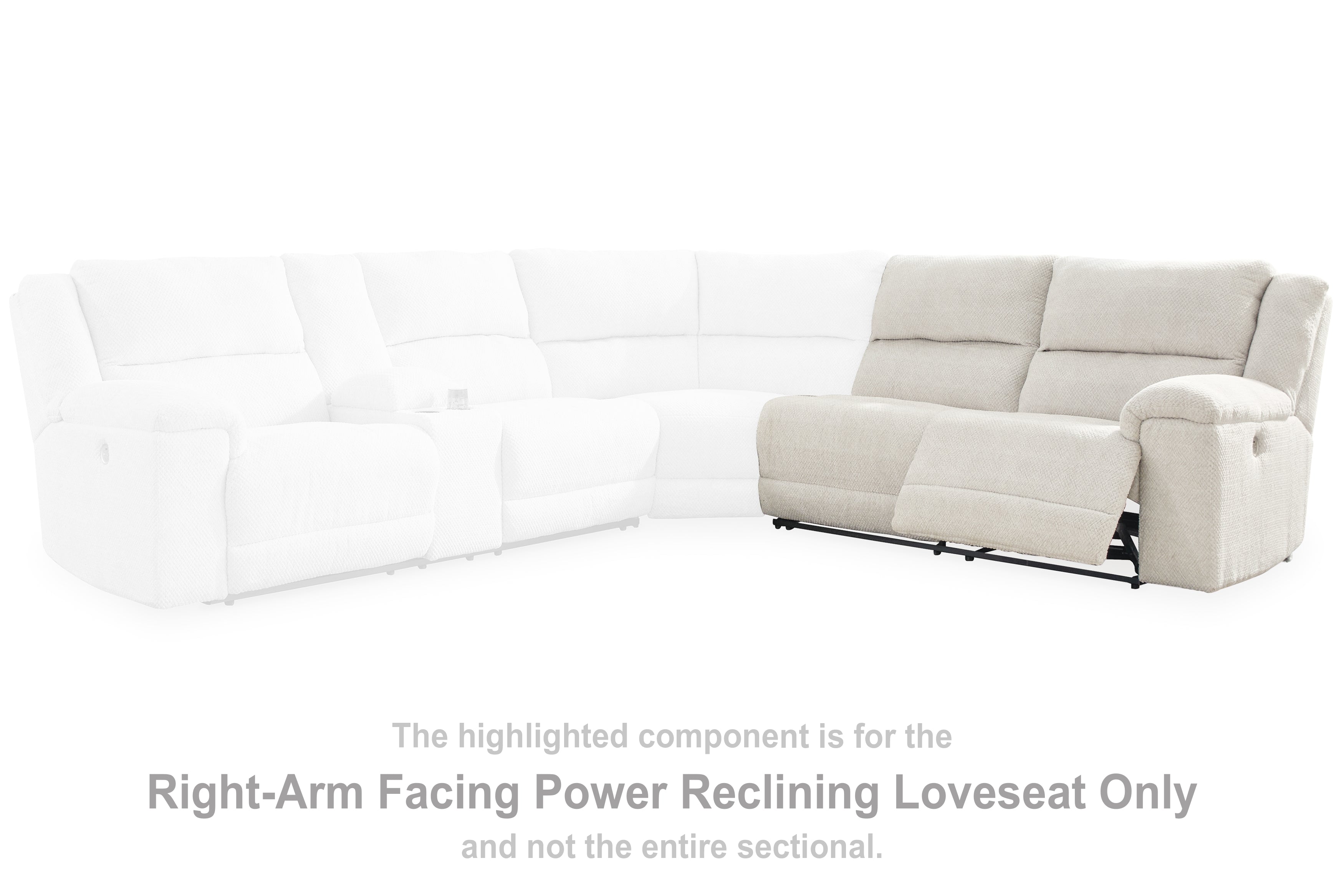 Furniture City Laplace - Ashley Furniture - Keensburg Sectionals - RAF Reclining Power Loveseat - 6180775